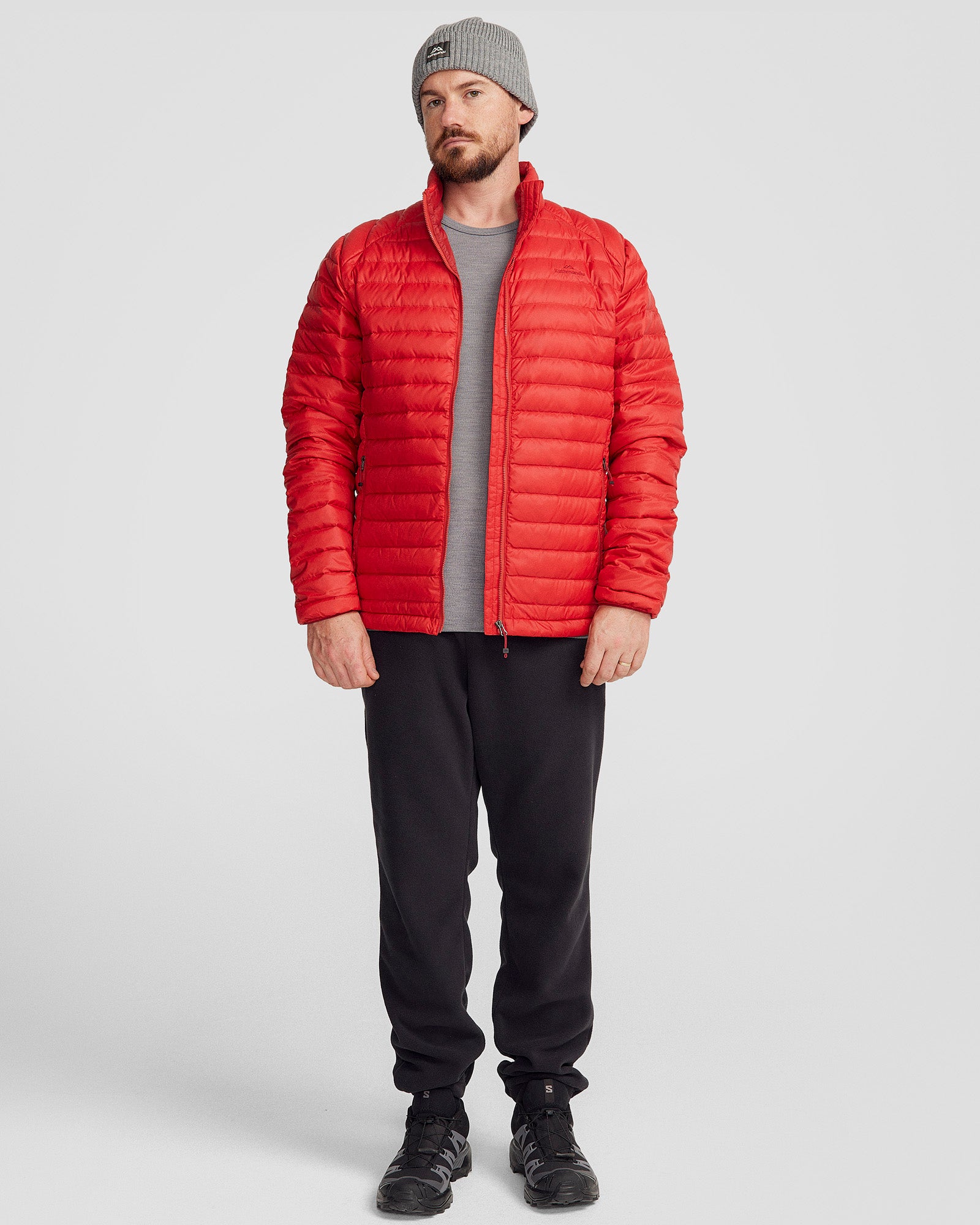 Men's Heli Down Jacket V4 - Lightweight Winter Coat with Spicy Chili Pepper Color - Perfect for Skiing, Hiking & Cold Weather Outdoor Activities