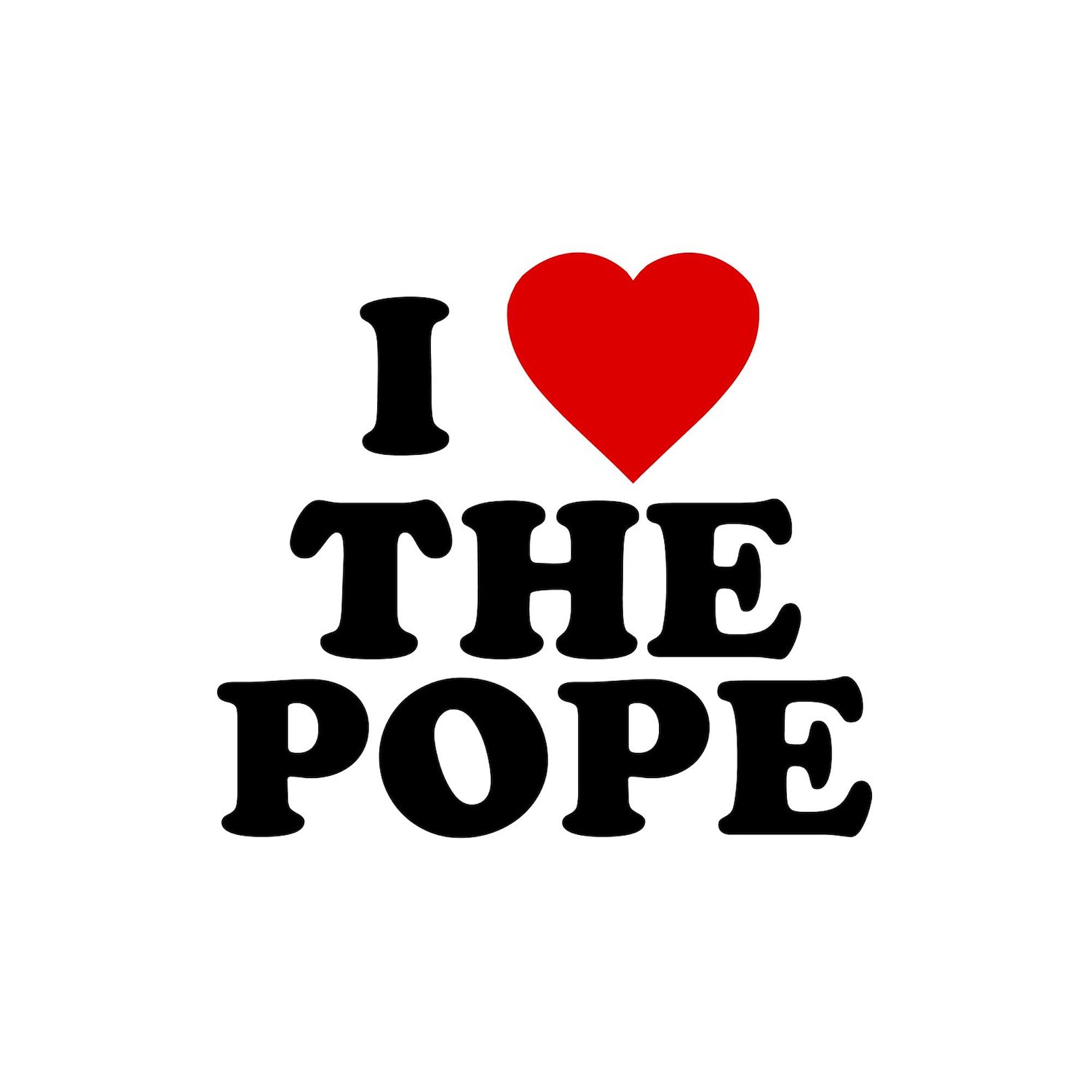 I Love The Pope Oval Car Bumper Sticker - Waterproof Vinyl Decal for Cars, Laptops, Windows - Show Your Faith with Religious Stickers for Vehicles & Personal Items