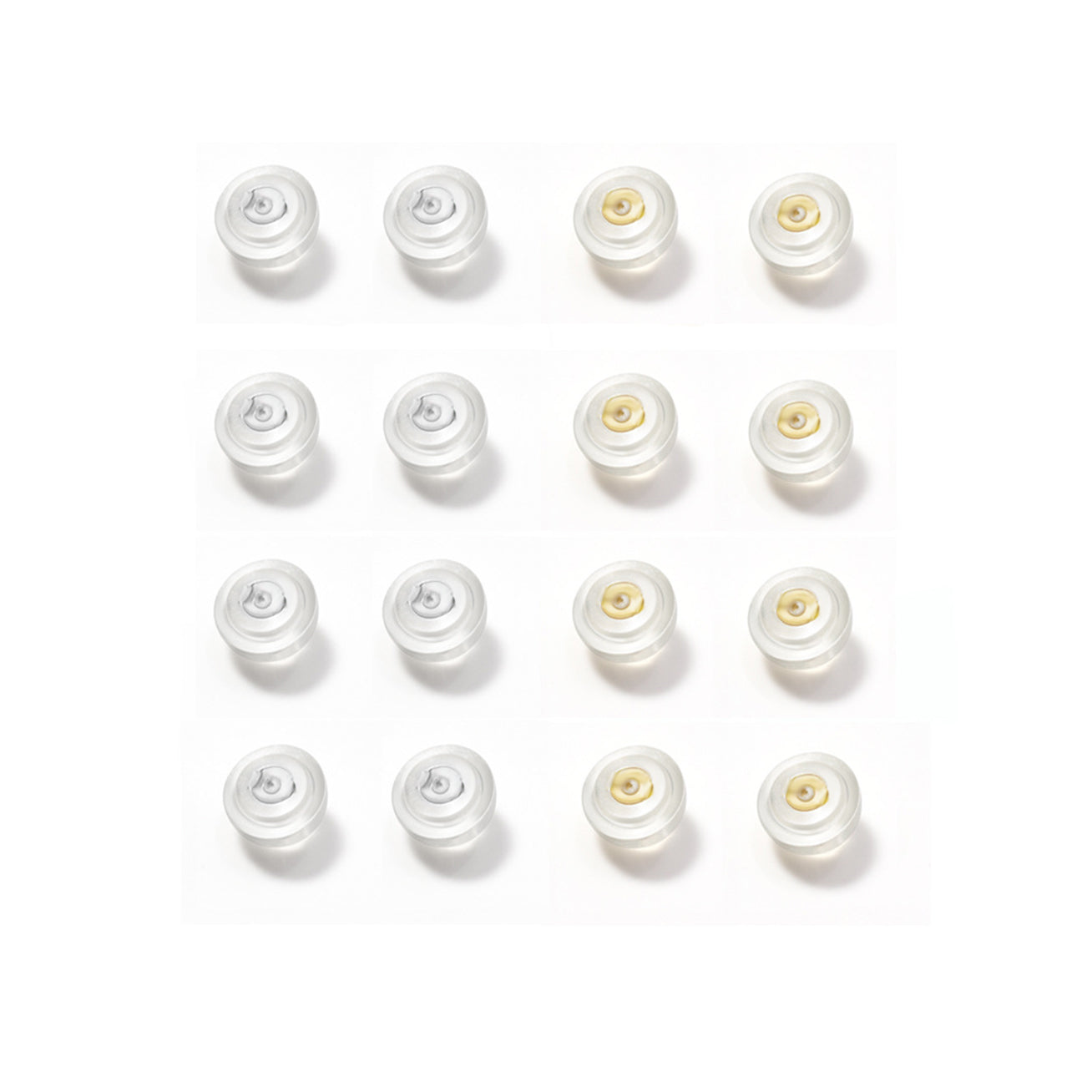 18K Gold Silicone Earring Backs for Studs - Secure & Comfortable Earring Stoppers (WA00065) | Perfect for Daily Wear, Workouts & Sensitive Ears