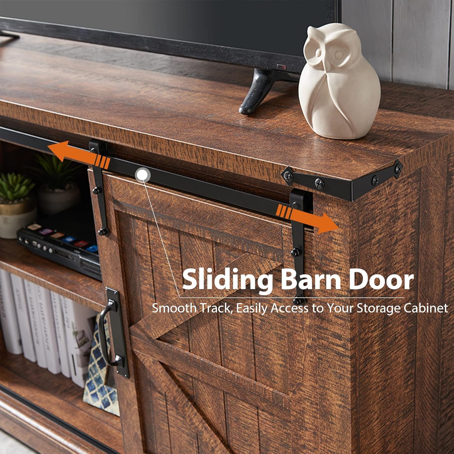 Rustic Farmhouse TV Stand for 70-75 Inch TVs - 66