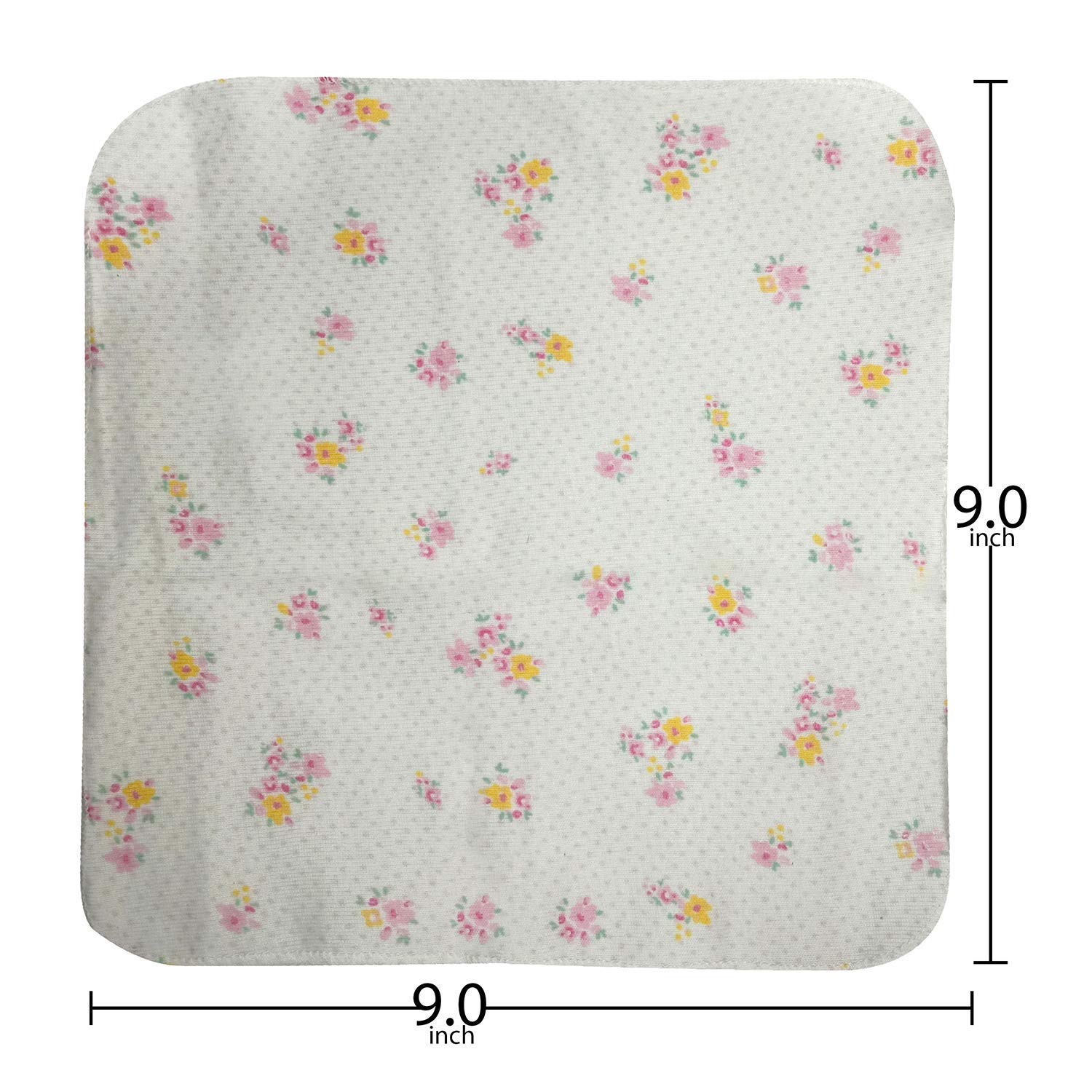 Soft & Absorbent Baby Cotton Washcloths - 6-Pack Multicolor Unisex Face Towels for Newborns, Infants & Toddlers - Gentle Skin Care, Bath Time & Feeding Essentials