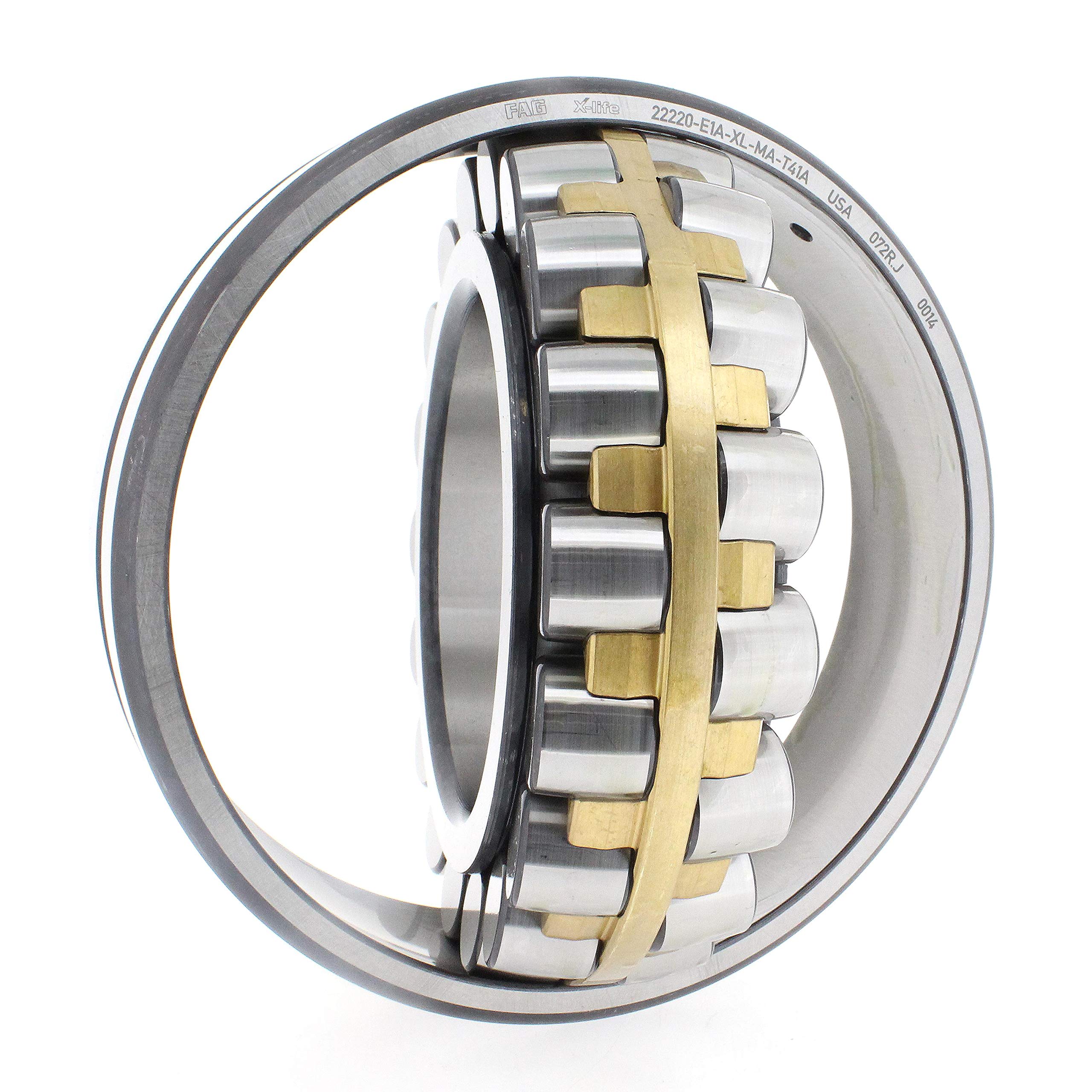 FAG 22220-E1A-XL-MA-T41A Spherical Roller Bearing 100x180x46mm - Heavy Duty Industrial Bearing for Machinery, Pumps, and Gearboxes