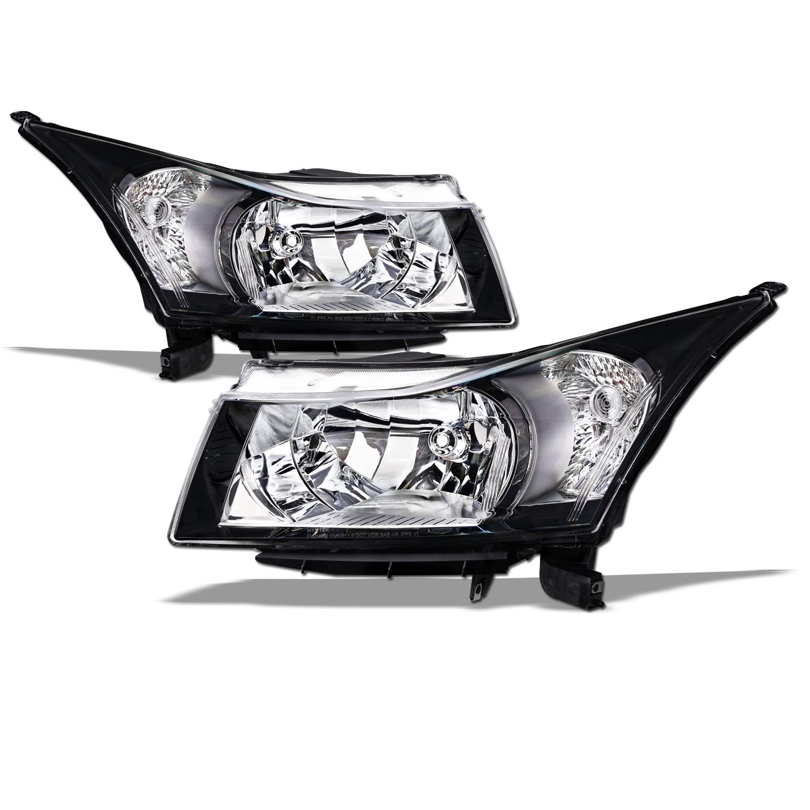 2011-2015 Chevy Cruze & 2016 Cruze Limited Replacement Headlights with Turn Signal - Black Housing - Upgrade for Night Driving & Enhanced Visibility