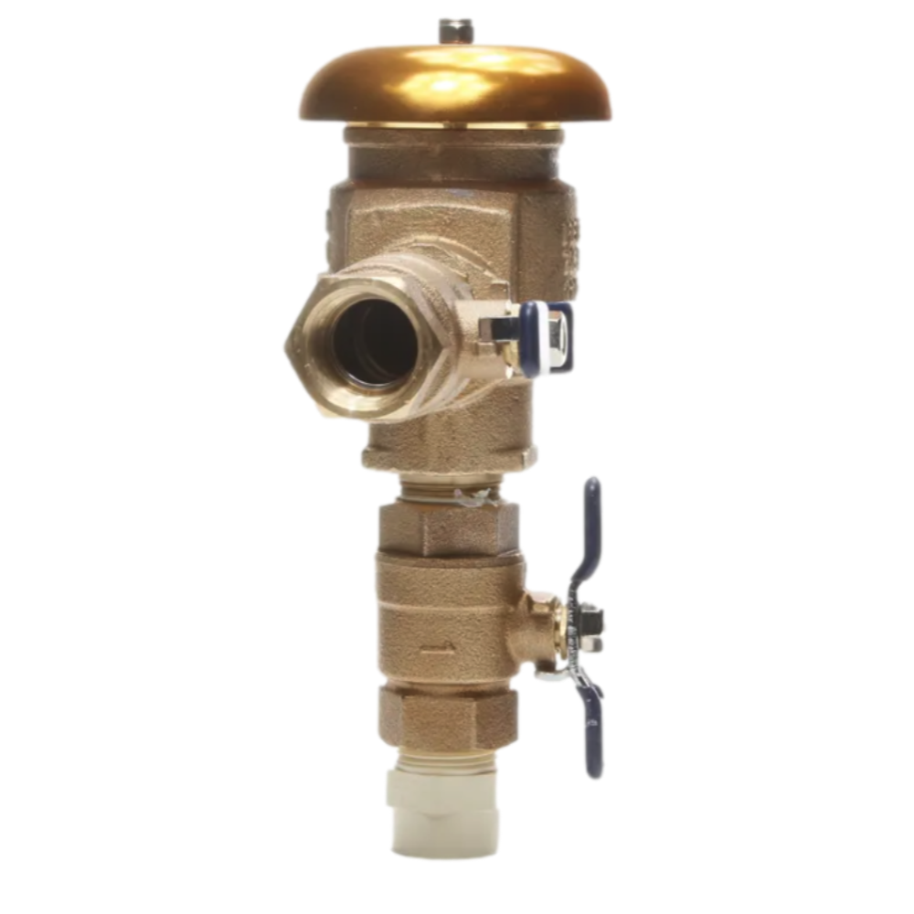 FEBCO 765EBV 1 Inch Bronze Pressure Vacuum Breaker with Ball Valves | Freeze Sensing Technology | Requires Connection Kit | Ideal for Irrigation Systems & Backflow Prevention