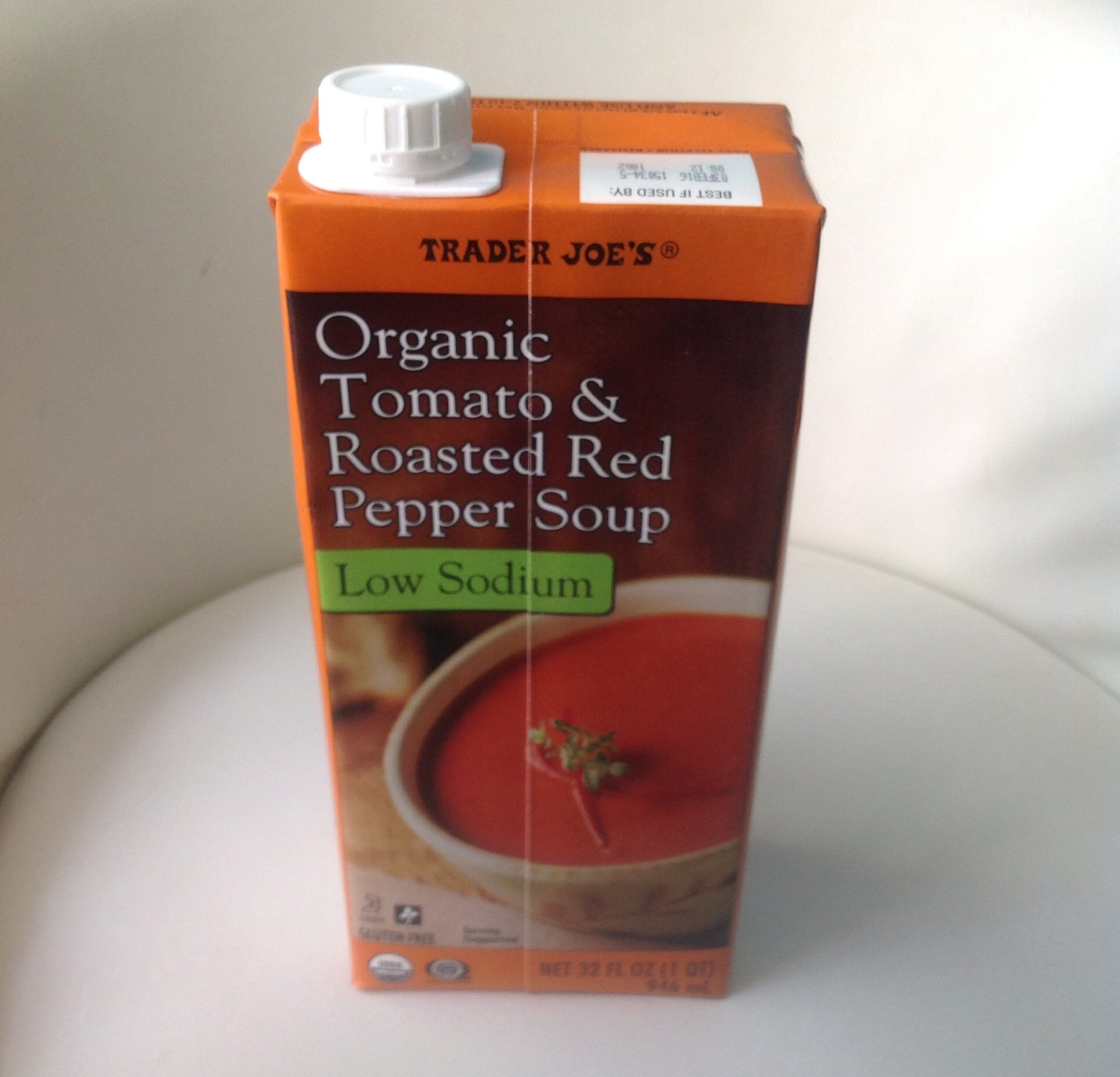 Organic Tomato & Roasted Red Pepper Soup - Low Sodium, Gluten-Free, Vegan - Perfect for Quick Lunches, Healthy Dinners & Meal Prep