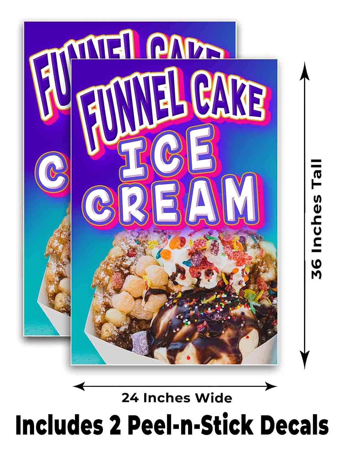 Funnel Cake Ice Cream Vinyl Decal (24