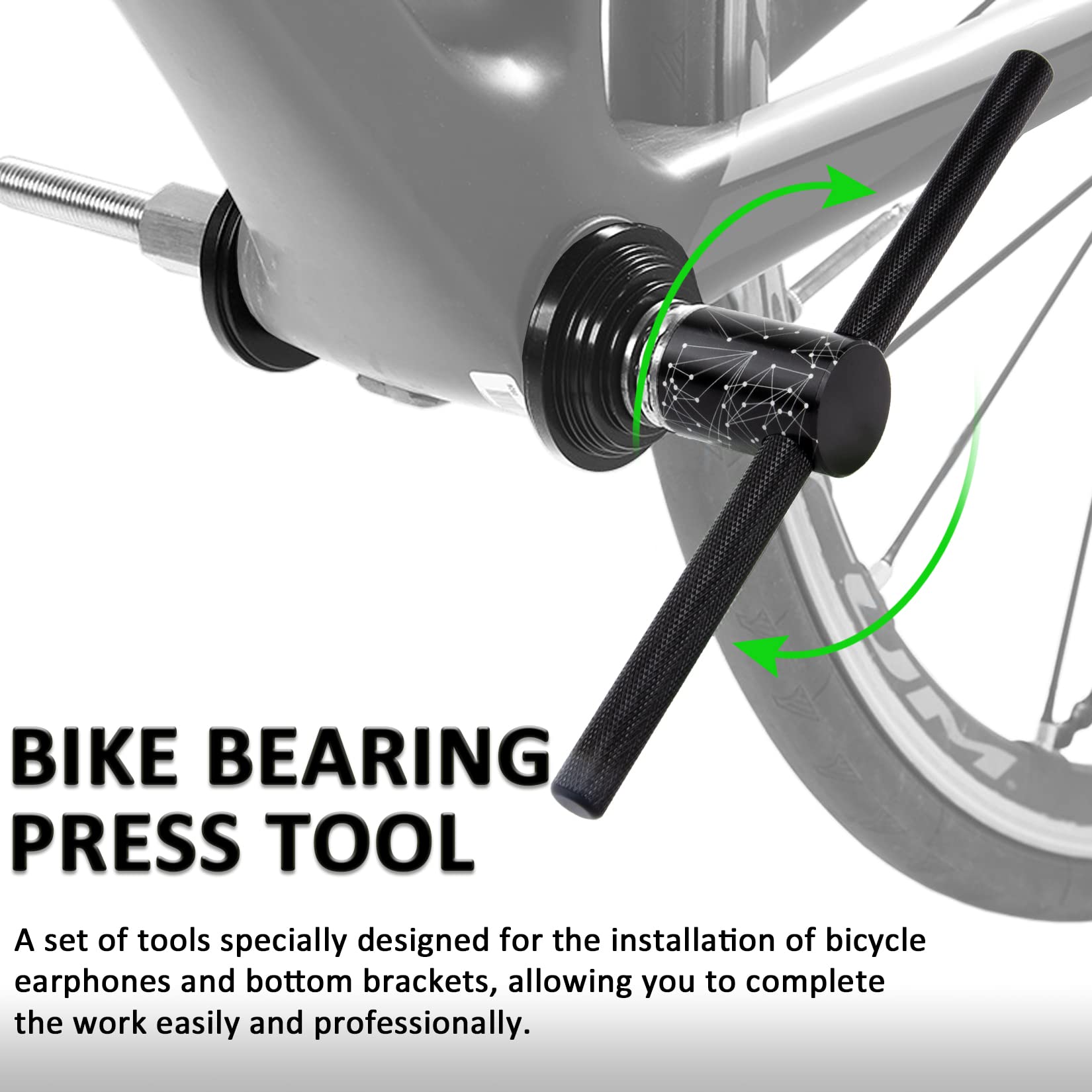 Premium Bike Bearing Press Tool Kit - Headset & Bottom Bracket BB Cup Installer - Professional Cycling Repair Tool for Bicycle Maintenance - Perfect for Home Mechanics and Bike Shops