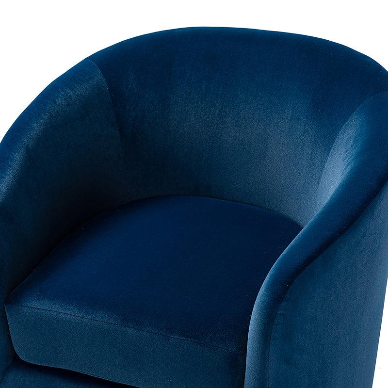 Emanuela Velvet Swivel Barrel Armchair - Modern Accent Chair for Living Room, Bedroom & Office - 360° Rotating Comfortable Lounge Chair with Soft Upholstery - Perfect for Reading, Relaxing & Home Decor