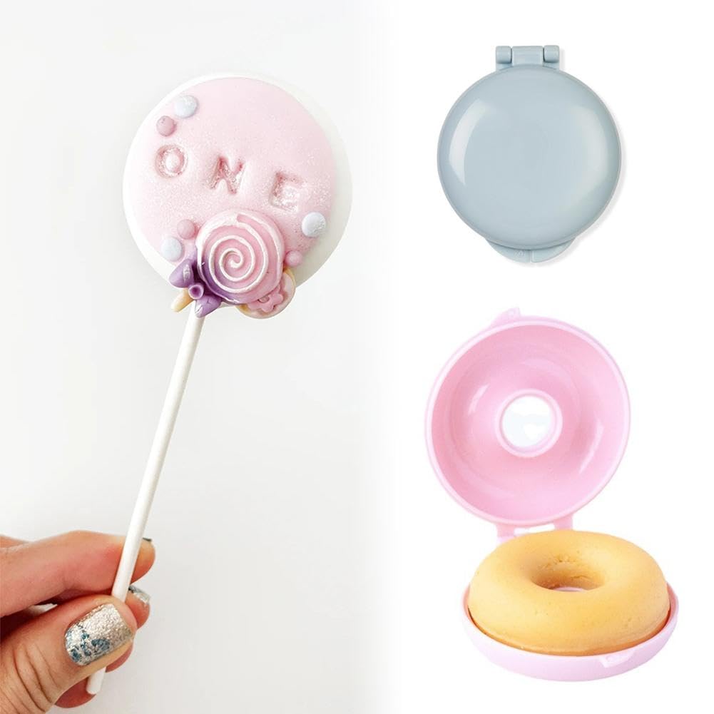 Round Silicone Cake Mold Set for Baking - Chocolate, Donut, Cookie & Jelly Molds - Non-Stick Plastic Cake Pushers for Mini Cakes & Candy Making - Perfect for Home Baking, Party Desserts & DIY Treats