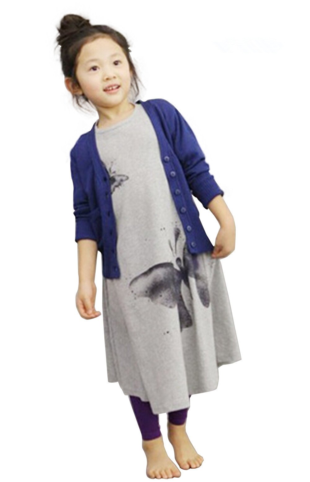 FTSUCQ Girls Casual Swing Twirly Cotton Printed Maxi Dresses - Flowy Summer Dress for Kids, Toddler & Teen Girls - Perfect for Beach, Party & Everyday Wear
