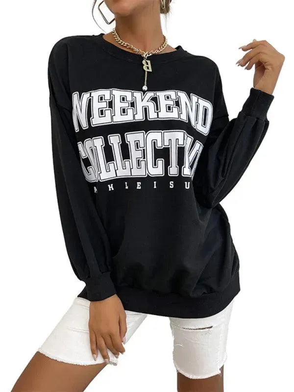Women's Casual Sweatshirt | Weekend Collective | Cozy Pullover for Women | Perfect for Weekend Outings, Lounging & Casual Wear