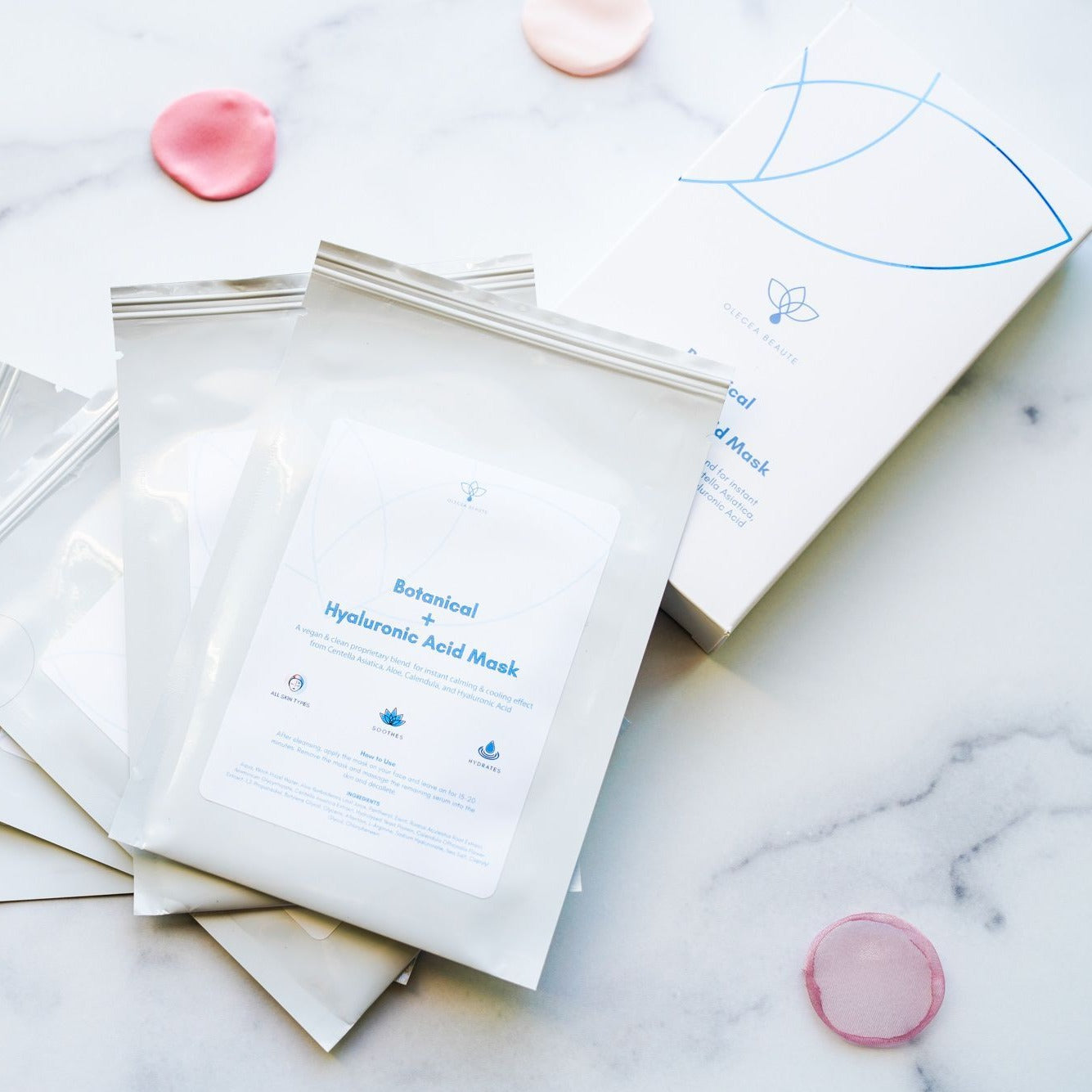 Botanical Hyaluronic Acid Face Mask - Hydrating & Nourishing Sheet Mask for Glowing Skin | Perfect for Daily Skincare & Spa Nights