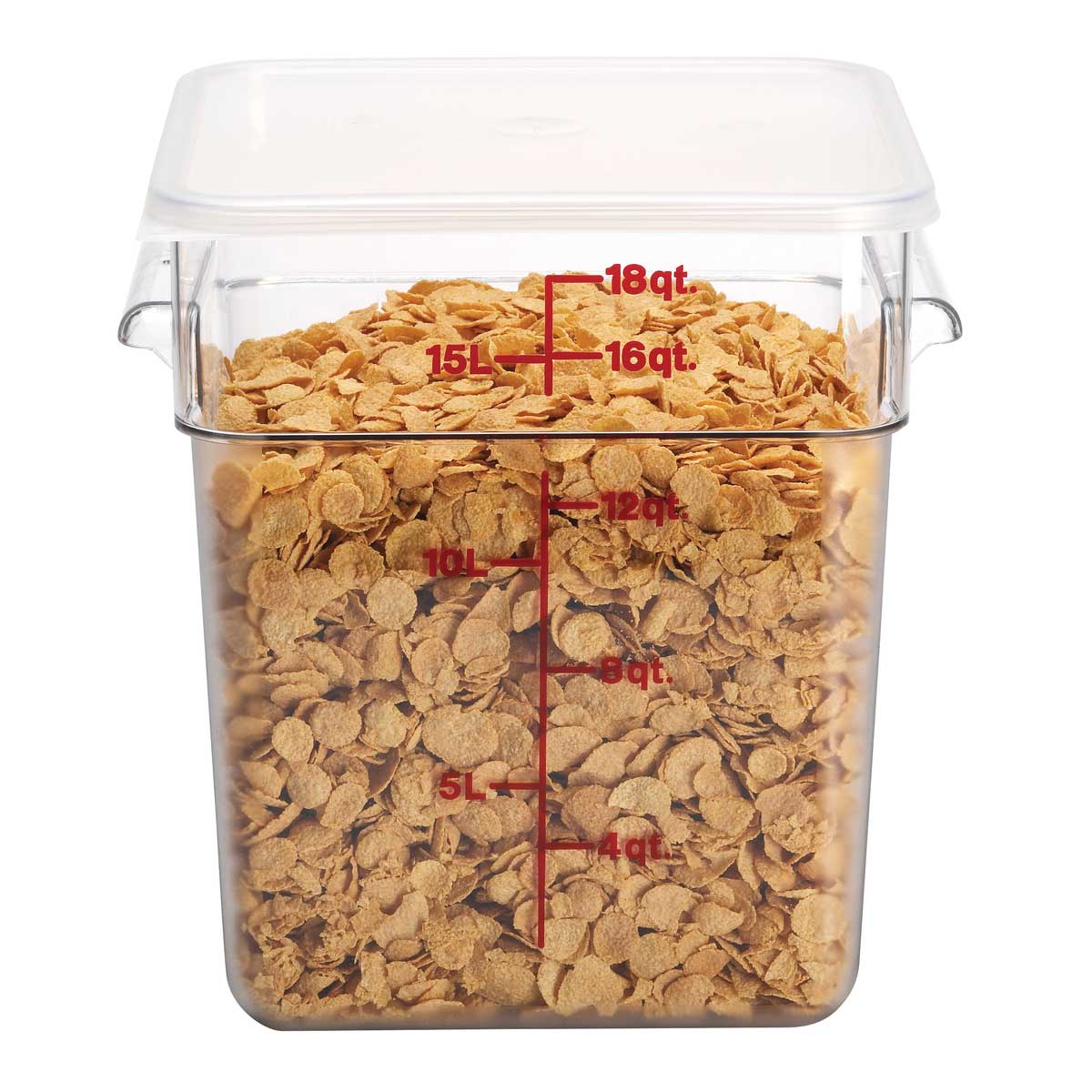Cambro 18SFSCW135 CamSquare 18 Quart Clear Food Storage Container - BPA-Free, Commercial Grade Kitchen Essentials for Meal Prep, Catering & Restaurant Use