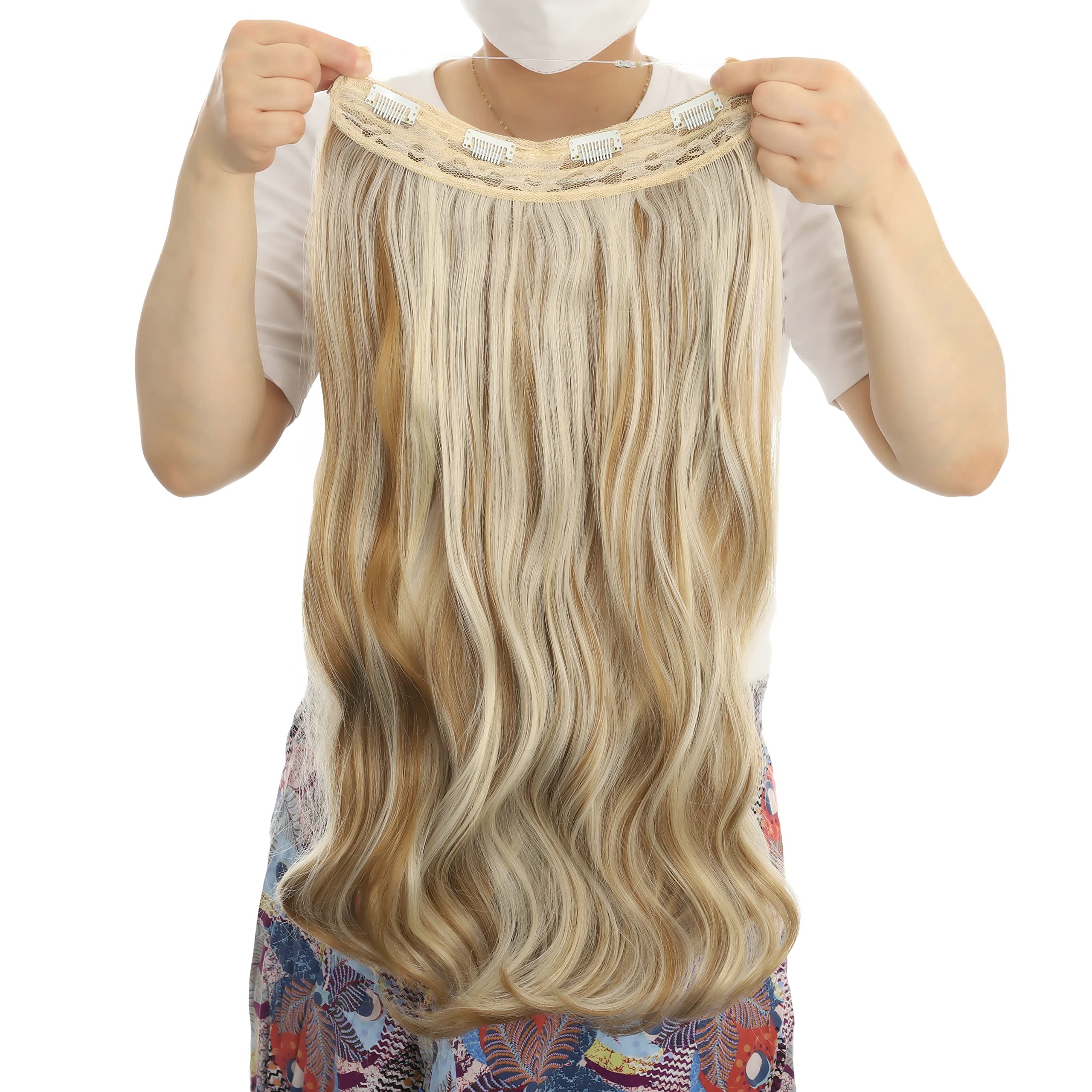 Invisible Wire Hair Extensions - Transparent Adjustable 24