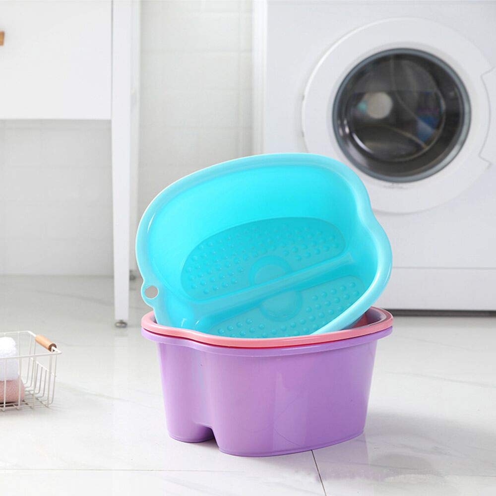 Relaxing Foot Spa Bath Bowl - Plastic Foot Soak Tub for Pedicure & Foot Care (Blue) - Perfect for Home Spa, Relaxation & Foot Therapy After Workout