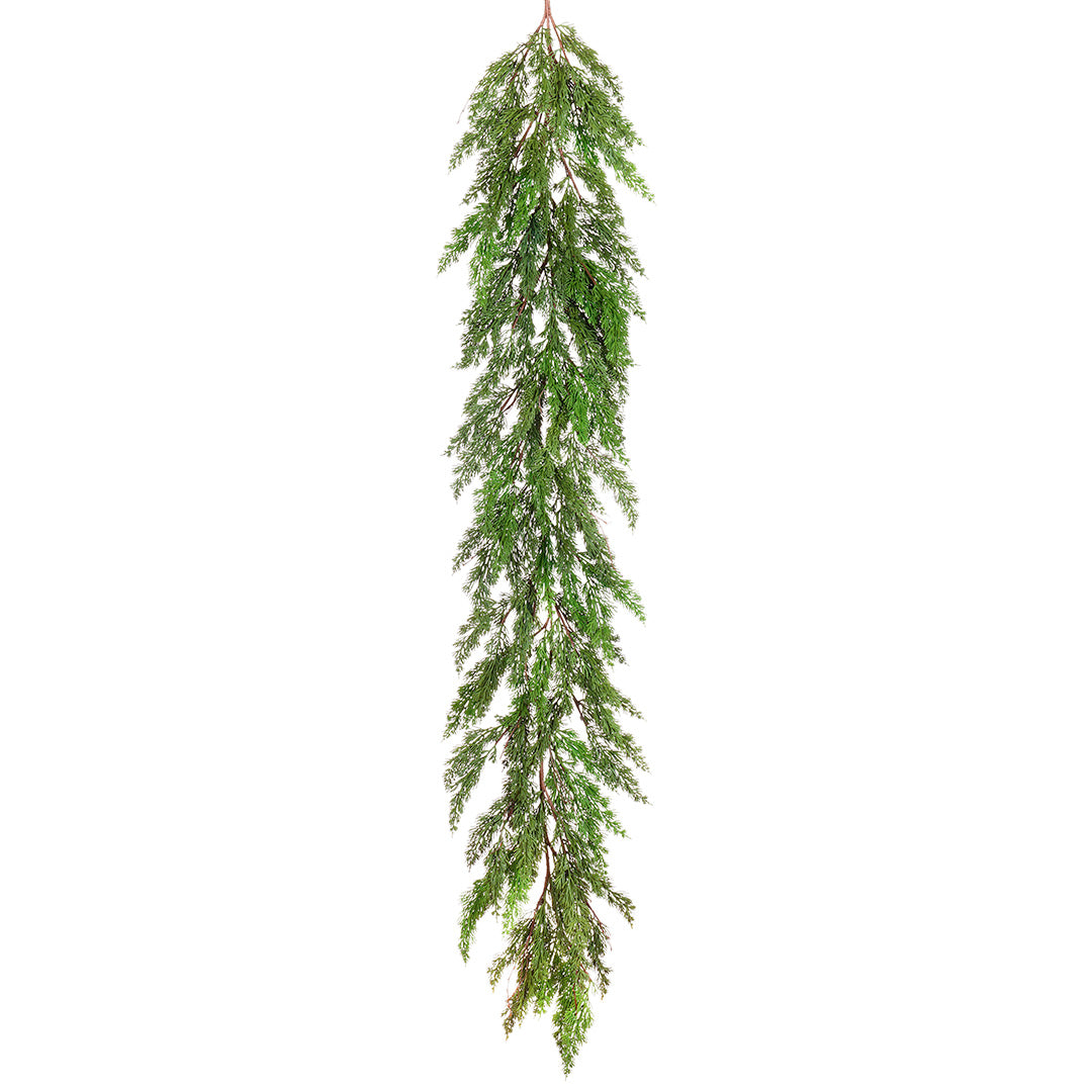 6' Cedar Garland for Christmas Decorations - Natural Pine Garland for Holiday Mantel, Staircase & Fireplace Decor - Perfect for Festive Home & Party Decorating