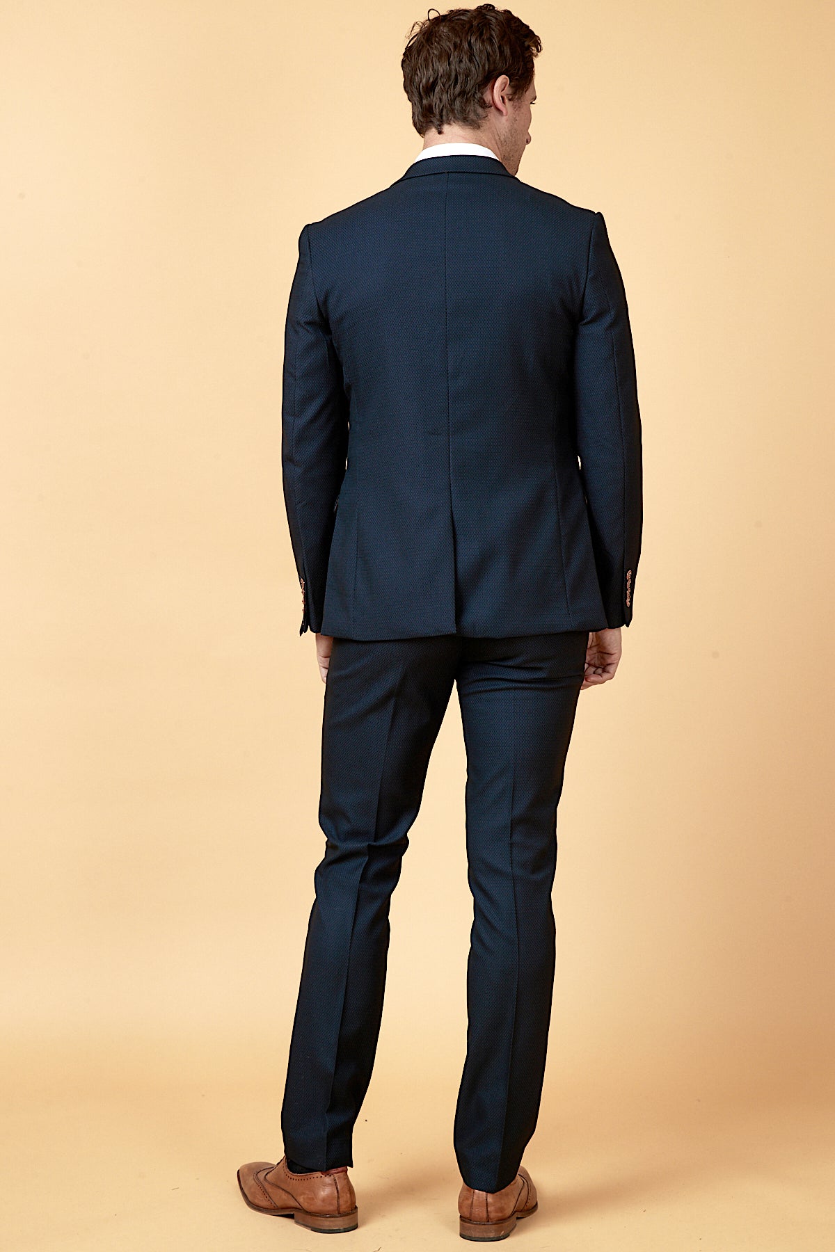 Premium Navy Blue Three-Piece Suit for Men - Tailored Business Formal Attire - Perfect for Weddings, Office Meetings & Special Occasions