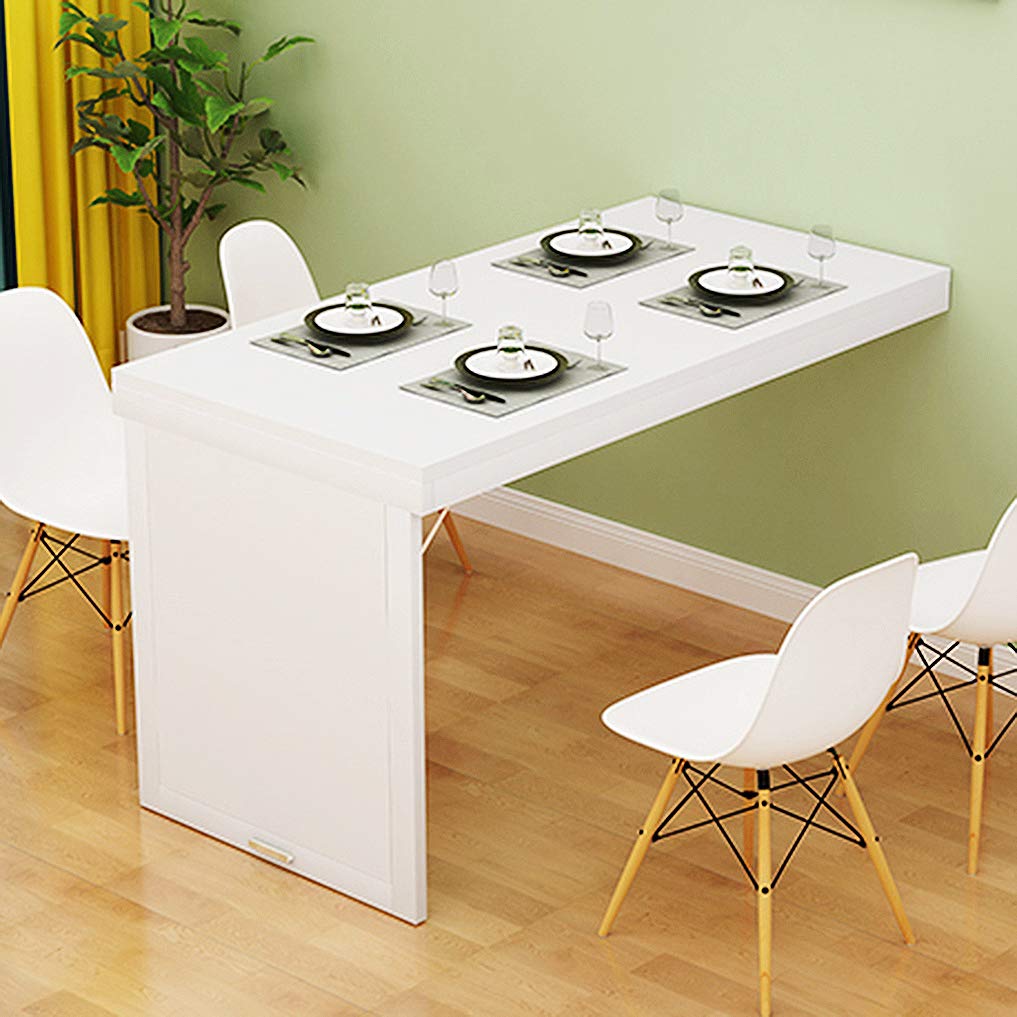 Space-Saving Wall Mounted Folding Dining Table - Convertible MDF Desk for Office, Bedroom & Kitchen | Multi-Functional Fold-Up Workstation for Small Spaces | Perfect for Apartments, Dorms & Tiny Homes