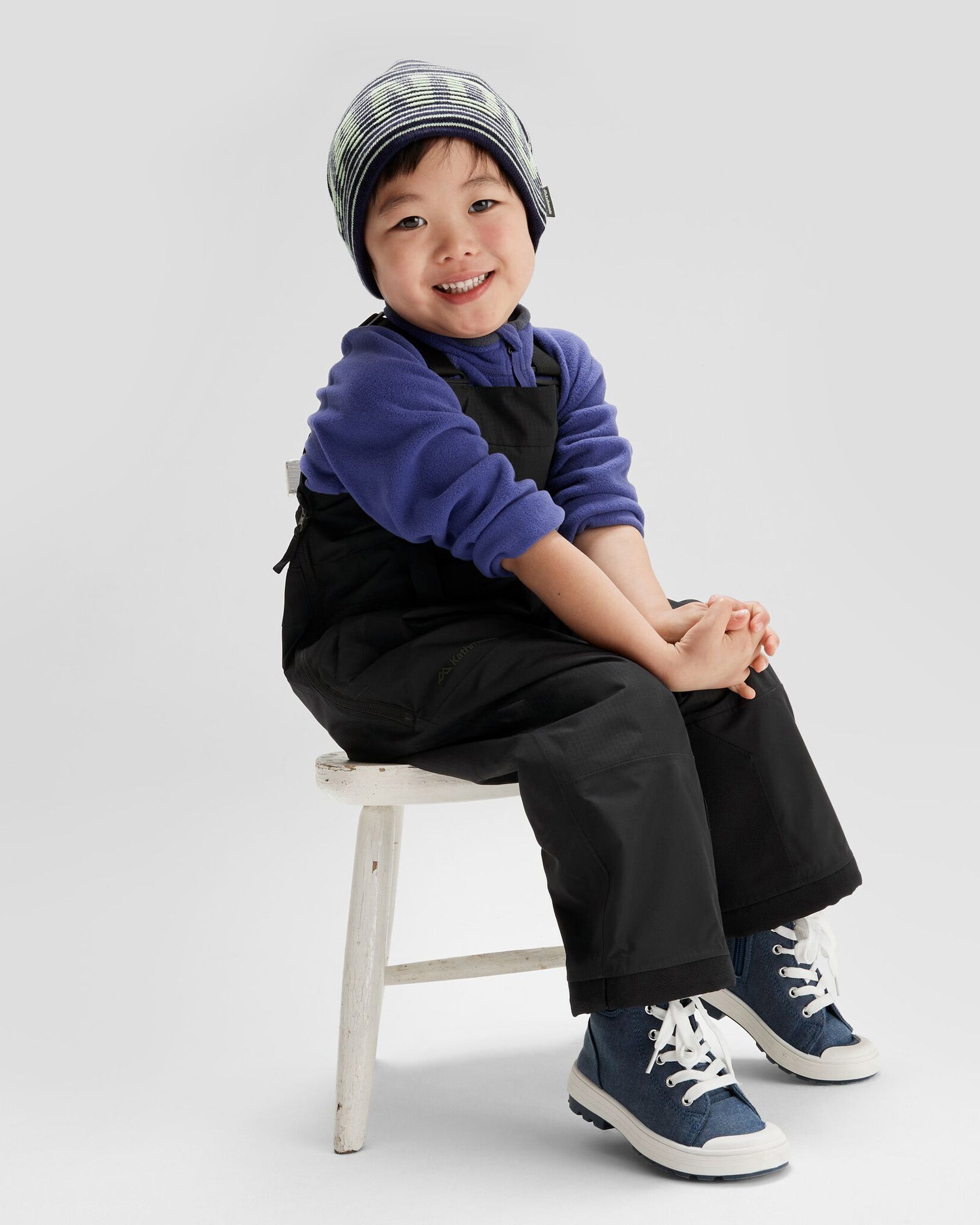Glowy/Dark Horizon Kids' Poma Beanie - Warm Winter Hat for Boys & Girls - Perfect for Outdoor Activities, Skiing, and Snow Play