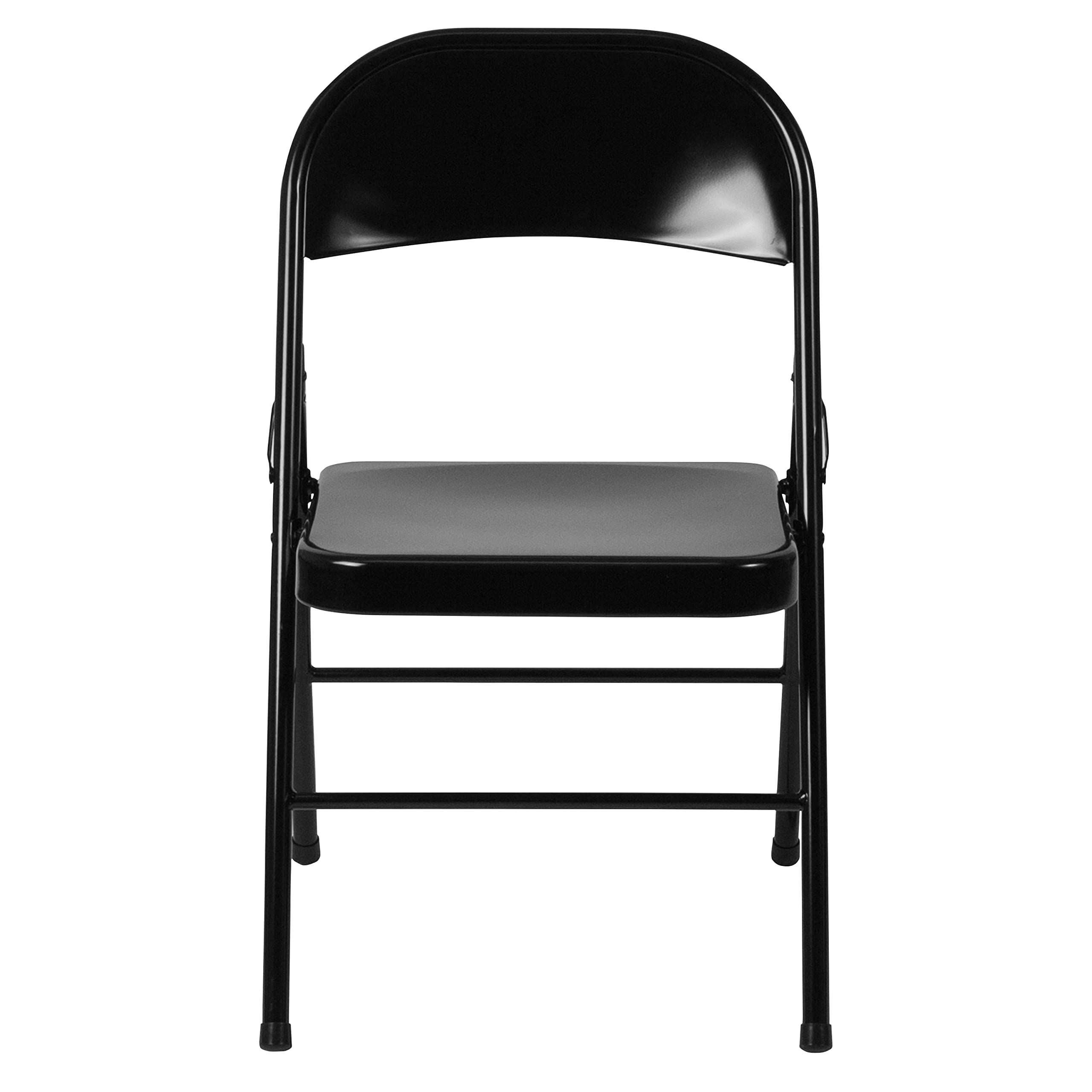 Flash Furniture HERCULES Series Heavy Duty Black Metal Folding Chair - Double Braced for Extra Strength - Perfect for Events, Parties, and Home Use
