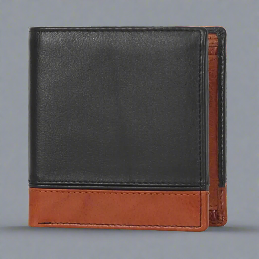 Premium MET Men's Upright Leather Wallet - Slim RFID Blocking Bifold Wallet for Cash & Cards - Perfect for Business, Travel & Everyday Use