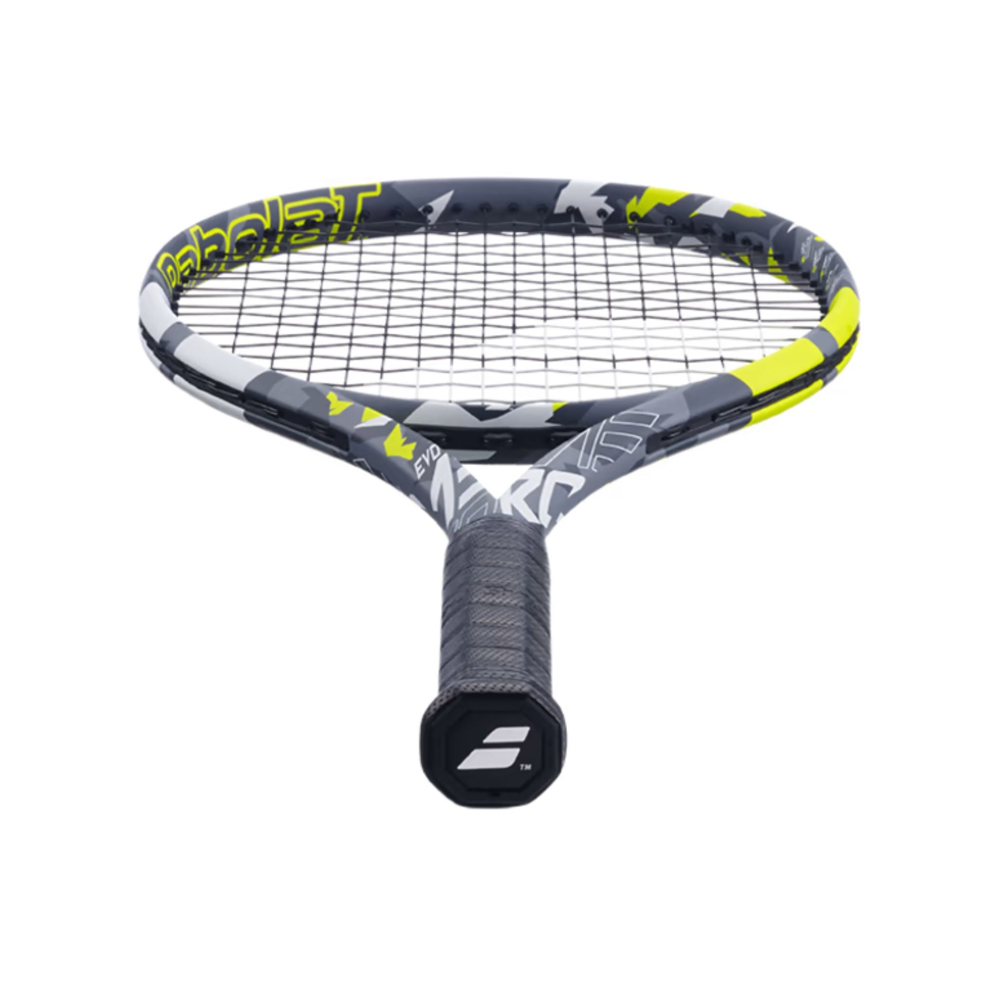 Babolat Evo Aero Unstrung Tennis Racquet [Grey/Yellow] | Lightweight Performance Racket for Competitive Play | Perfect for Tournaments & Practice Sessions