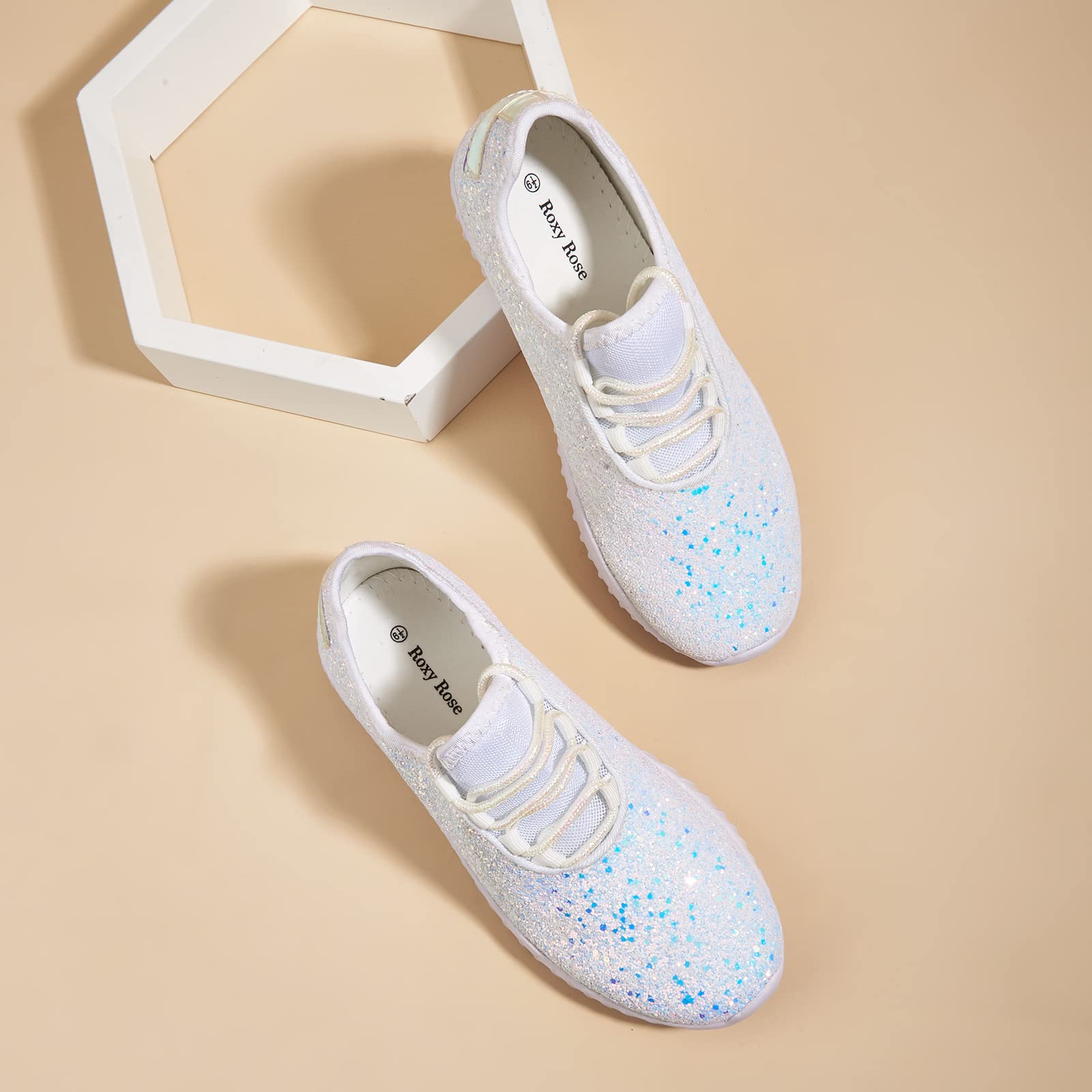Women's Fashion Glitter Slip-On Sneakers - Lightweight Running, Tennis & Walking Shoes for Casual Wear, Gym & Everyday Use