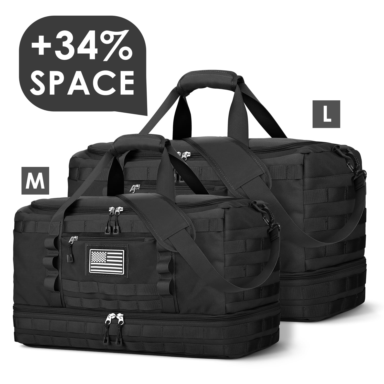 ETRONIK Water-Resistant Travel Duffle Bag for Men & Women - Gym, Workout, Medical & Overnight Trips - Carry-On Weekender with Toiletry Compartment, Shoe Pocket & Wet Storage - Perfect for Business Travel, Sports & Outdoor Adventures