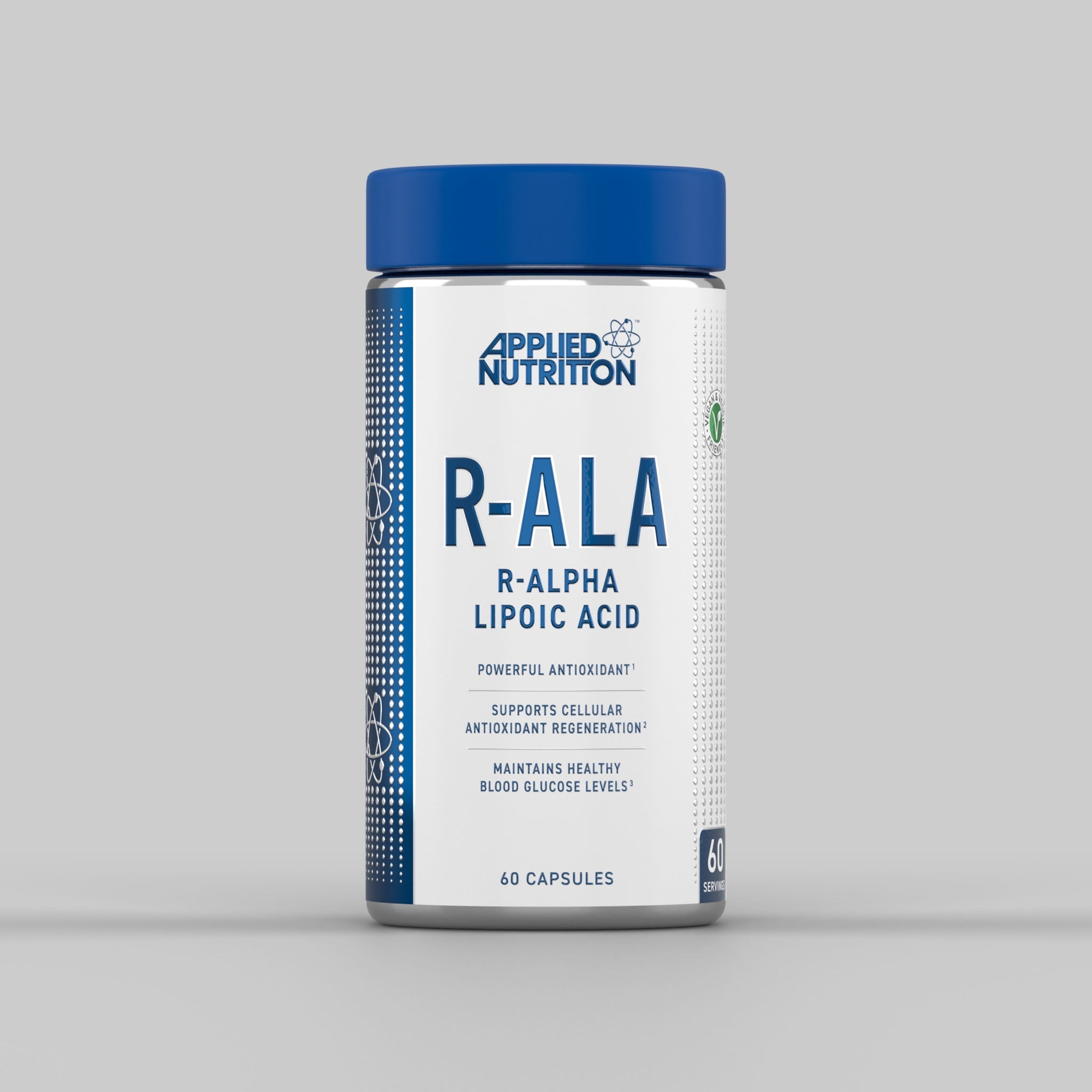 Applied Nutrition R-ALA R-Alpha Lipoic Acid 60 Capsules - Premium Antioxidant Supplement for Blood Sugar Support & Nerve Health | Perfect for Diabetic Support & Anti-Aging Wellness Routine