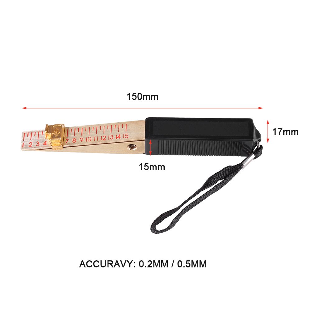 1-15mm Wedge Gauge Flatness Measurement Tool - Precision Vernier Thickness Gauge for Engineering Inspections (0.2mm Accuracy) | Ideal for Metalworking, Automotive, and Quality Control Applications