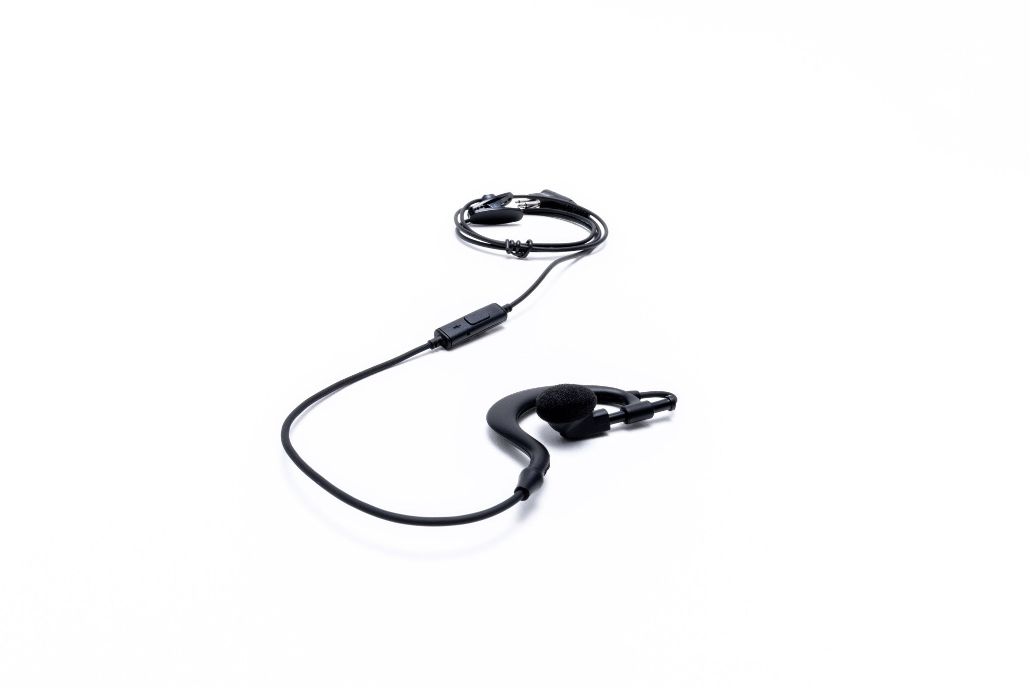 Impact Silver Series 1 Wire Surveillance Kit with Micro In-Line Push-To-Talk (PTT) & Ear Hanger with Earbud VY1A S1W EH1 MP - Professional Covert Communication for Security, Law Enforcement, and Surveillance Operations