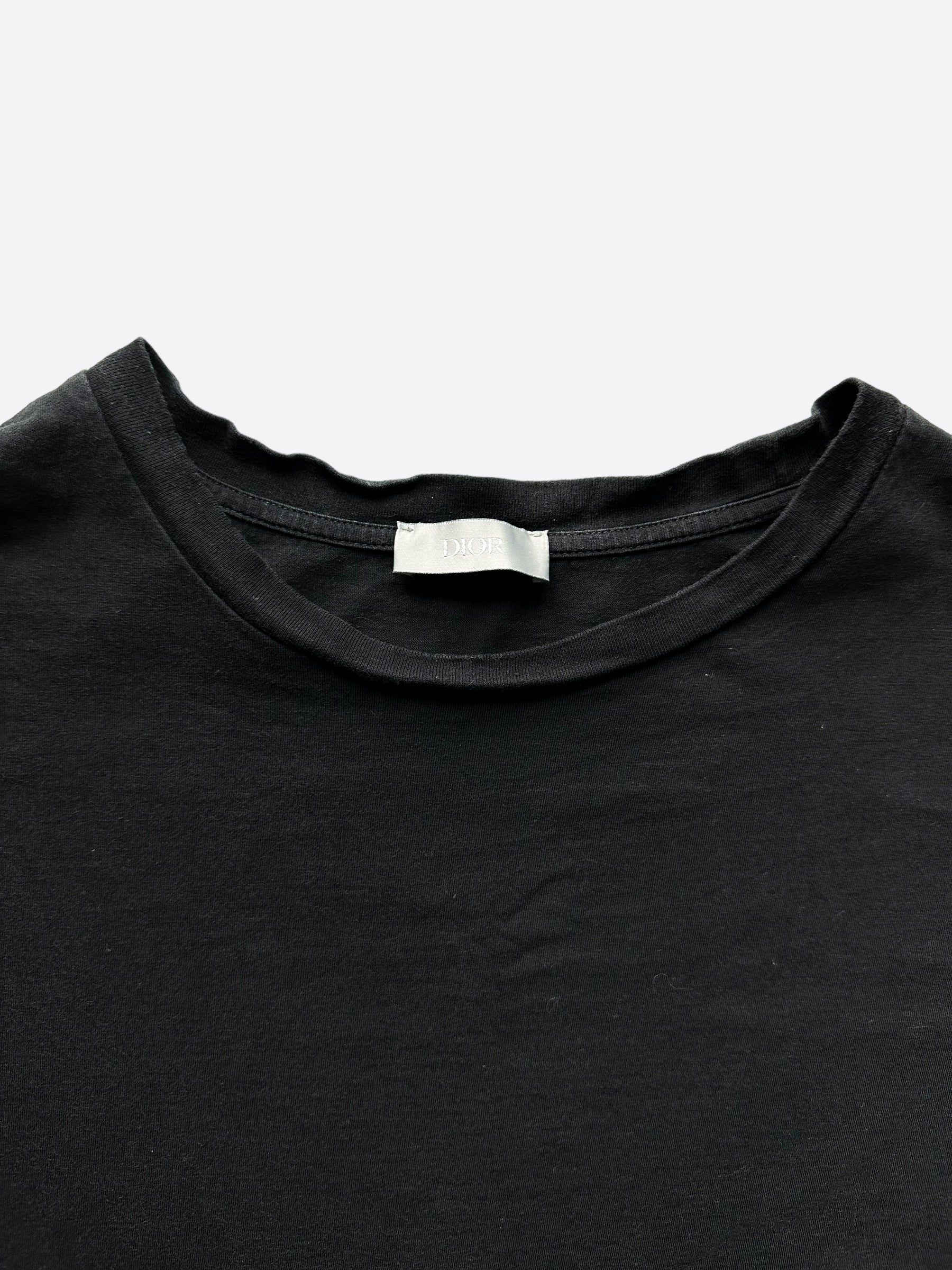 Dior Black Arm Patch T-Shirt for Men - Stylish Designer Tee for Casual Wear & Street Fashion