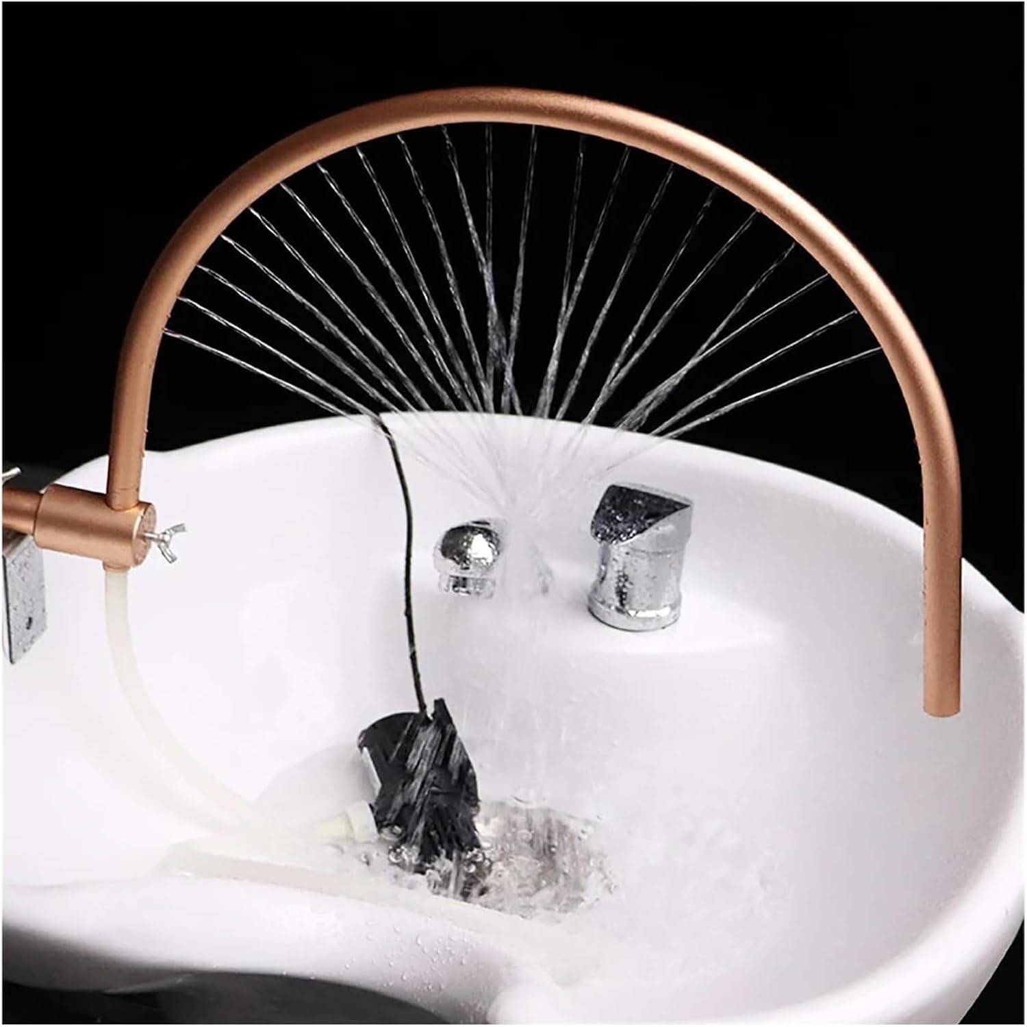 Japanese Head Spa Equipment - 180° Arc Design Water Circulation Rack with 21 Outlet Holes for Massage & Hair Care | Professional Salon & Home Spa Accessories for Relaxation & Scalp Treatment