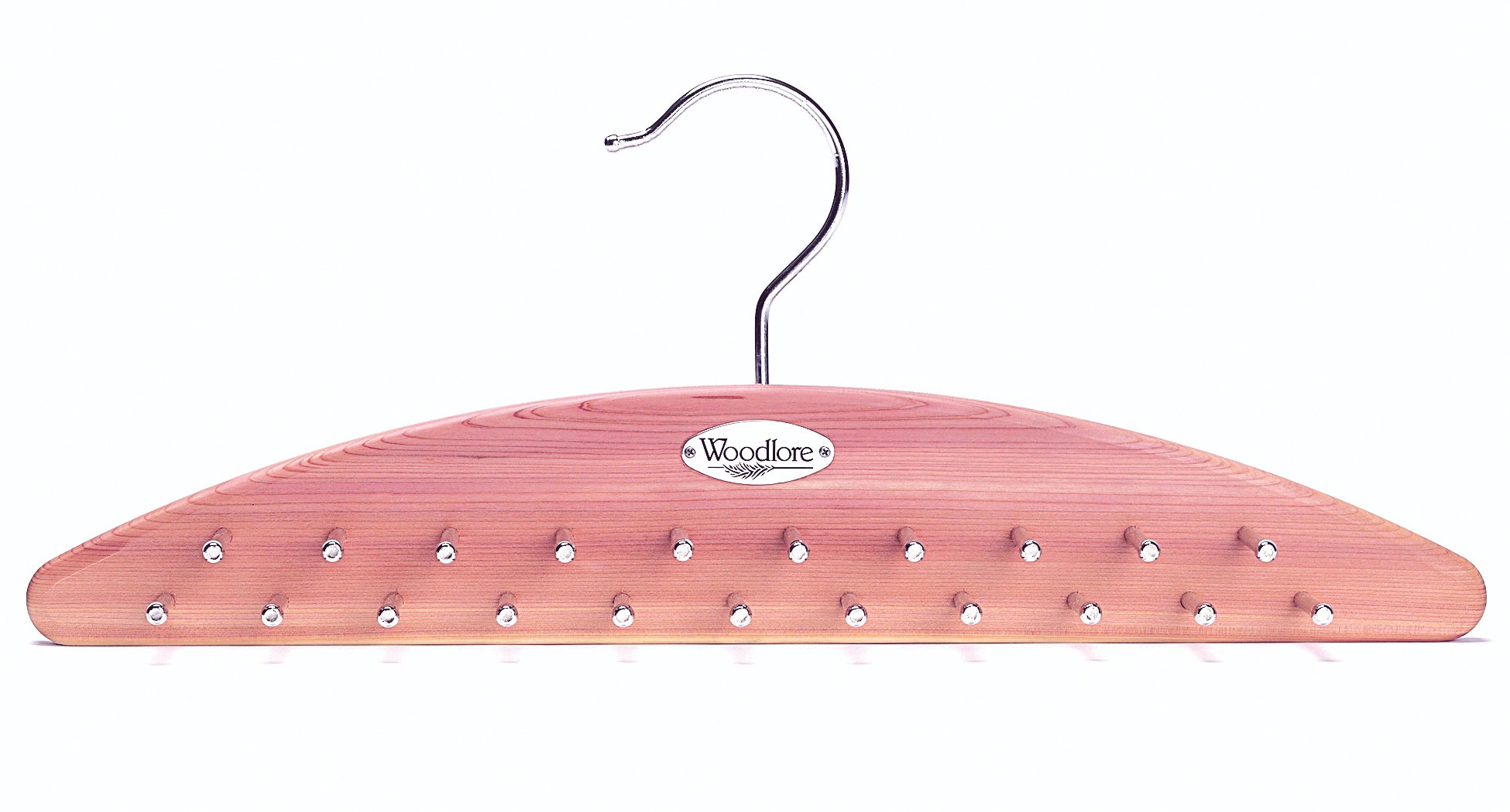 Woodlore 82720 Cedar Wood Tie Organizer & Holder for Neckties - Perfect for Closet, Dresser, and Travel Storage