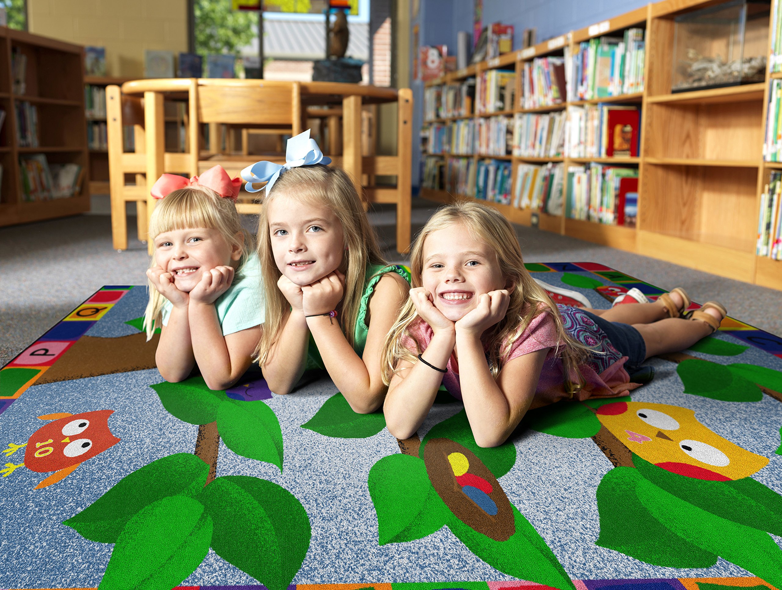 Alphabet Owls Educational Area Rug for Kids - 7'6
