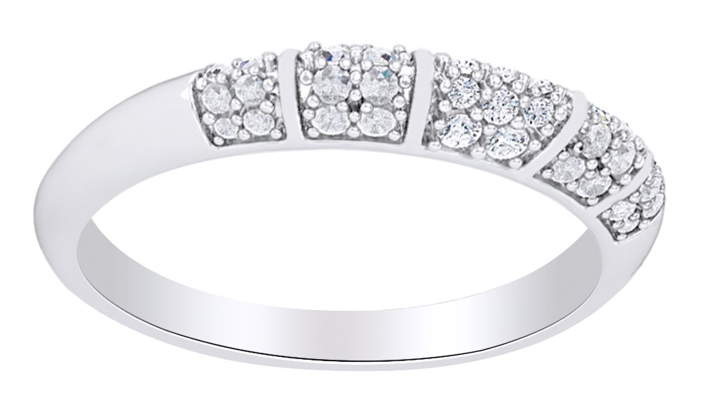 14K Solid Gold Round White Natural Diamond Knife Edge Wedding Band Ring for Women - Perfect for Engagement, Anniversary, and Bridal Jewelry Gifts