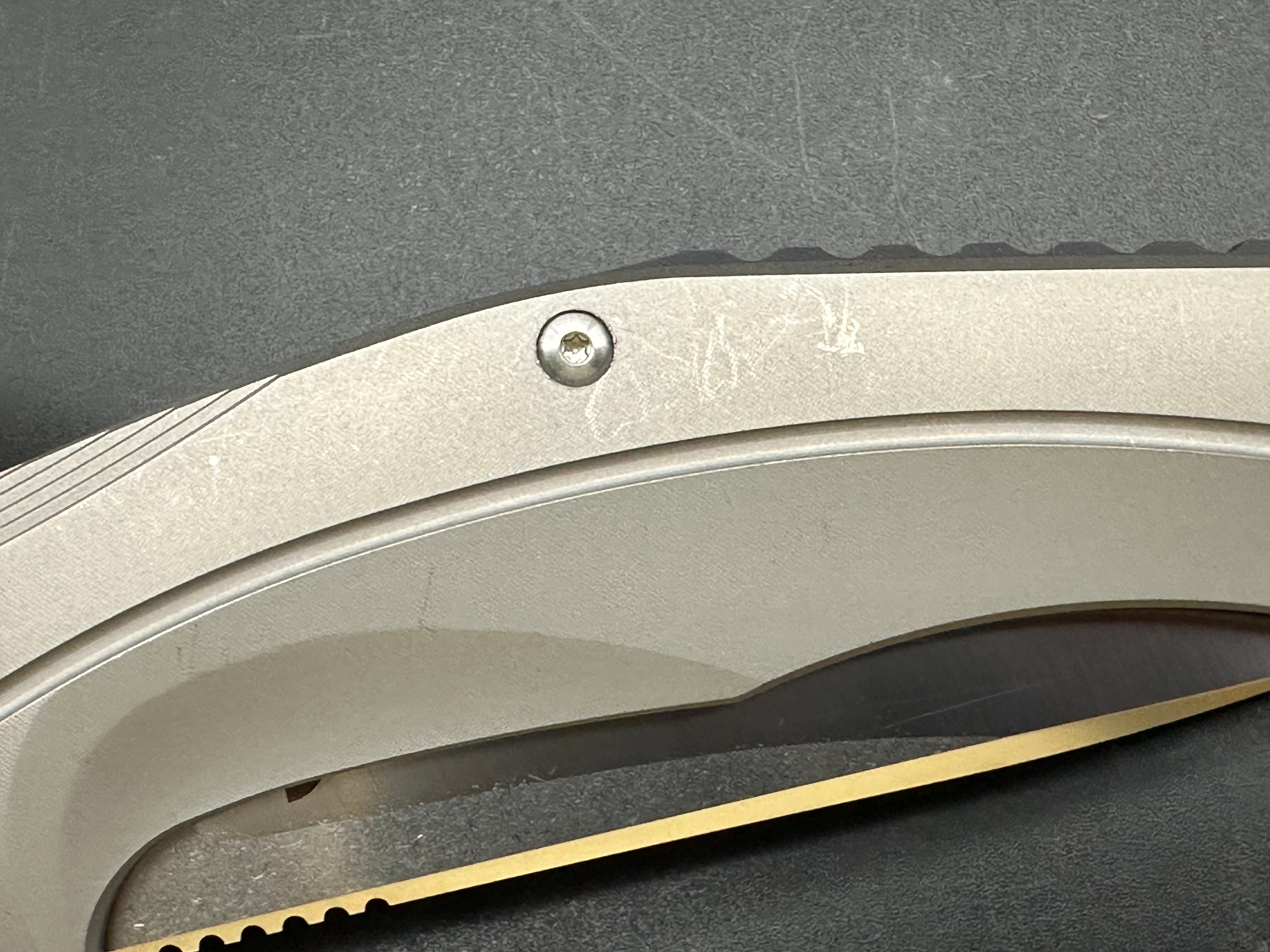Defcon JK3215 Titanium Handle Folding Knife with D2 Steel Blade - EDC, Camping, Survival & Outdoor Activities