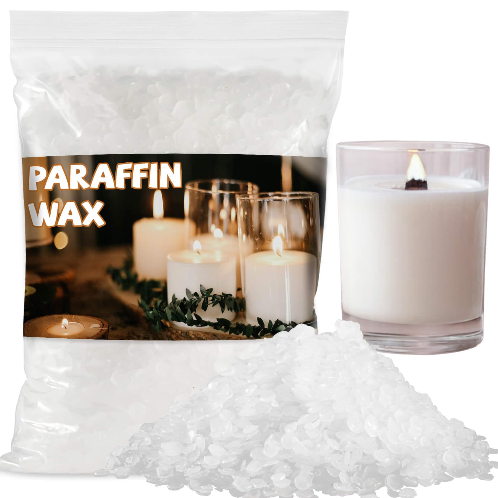 CARGEN 885g Paraffin Wax Pellets - Pure White Paraffin Wax Beads for Candle Making, DIY Crafts, Spa Hand Treatments & Furniture Care - Premium Candle Wax for Home, Salon & Relaxation Therapy