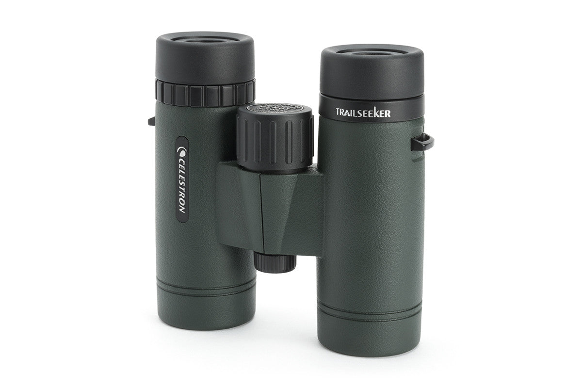TrailSeeker 10x32mm Compact Roof Prism Binoculars for Hiking, Bird Watching & Travel - Lightweight & Durable Green Outdoor Optics