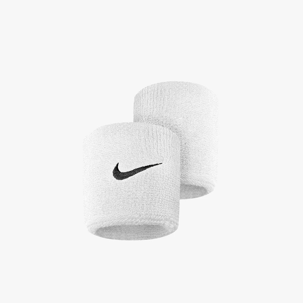 Nike Swoosh White Wristband for Running, Basketball & Workouts - Sweat Absorbent Sports Wrist Wrap for Men & Women