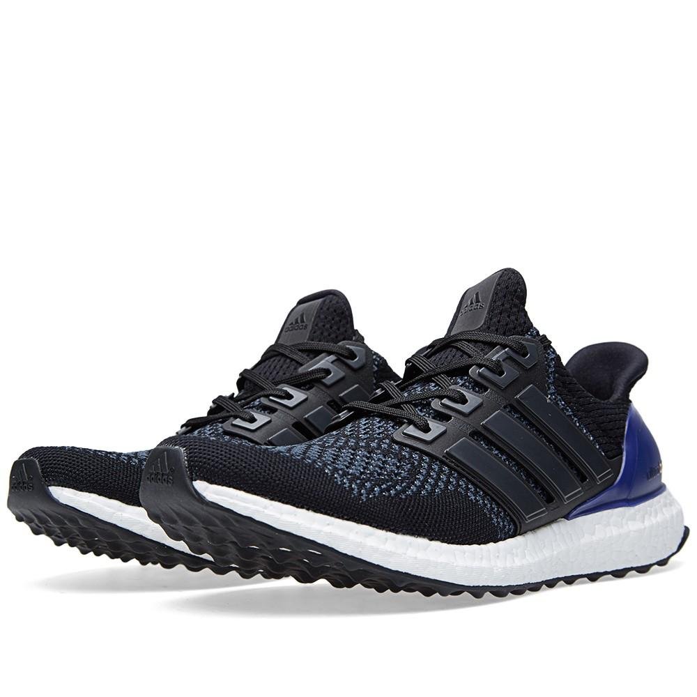 Adidas Ultra Boost Primeknit Running Shoes for Men - Black/Purple (Size 7.5) | Lightweight Comfort & Energy Return | Perfect for Jogging, Gym Workouts & Daily Wear