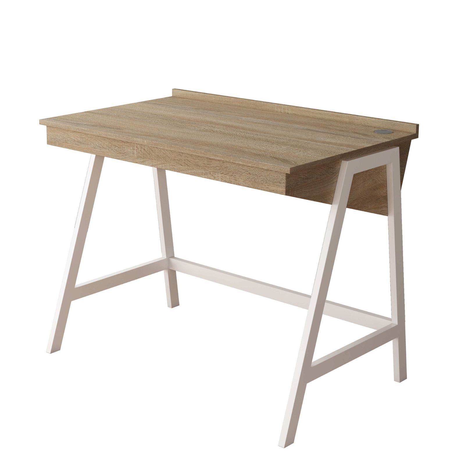 Workzone Aspect Desk - Solid Oak Wood Office Desk for Home & Workspace | Modern Writing & Computer Desk for Professionals & Students