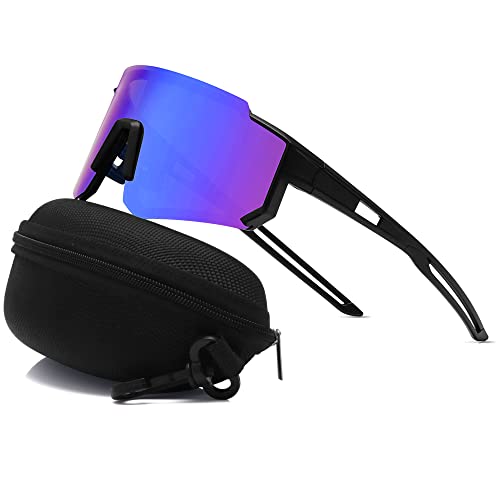 Black Frame-blue Mirror Lens