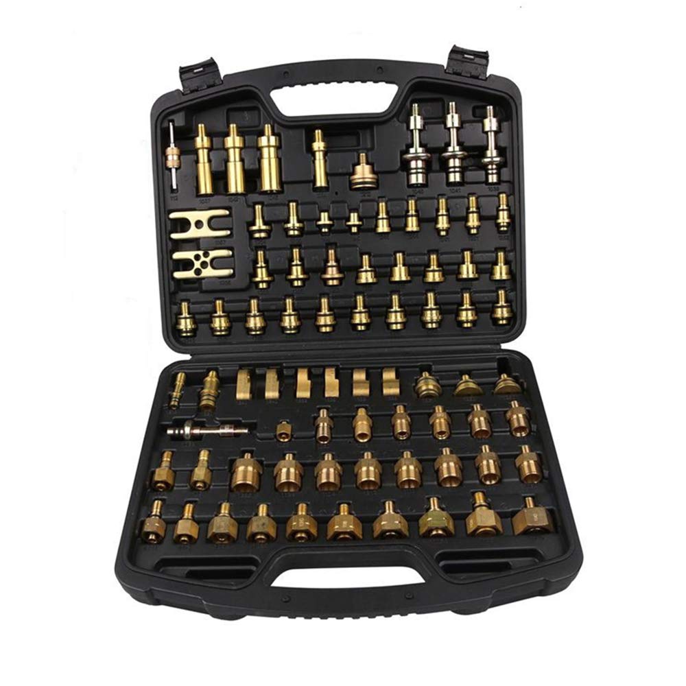 77Pcs Auto AC Leak Detection Kit - Professional HVAC Refrigerant Leak Tester Tool Set for Car & Home Air Conditioner Maintenance & Repair