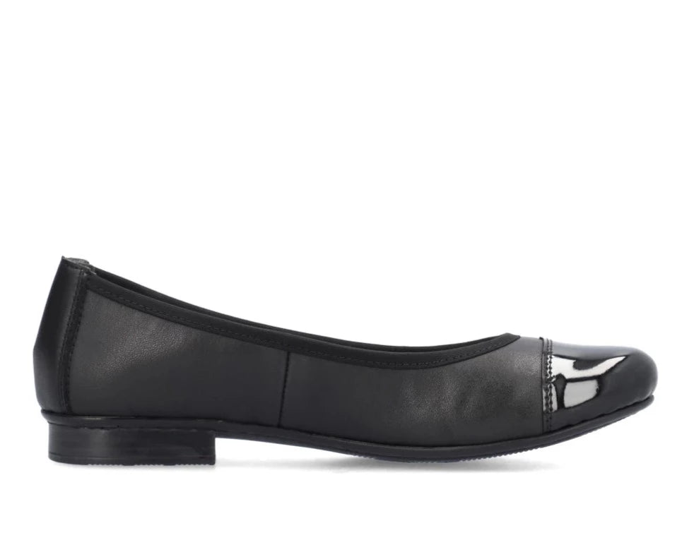 Rieker Women's Comfortable Slip-On Shoes 51998 Black - Perfect for Casual Wear, Office & Travel
