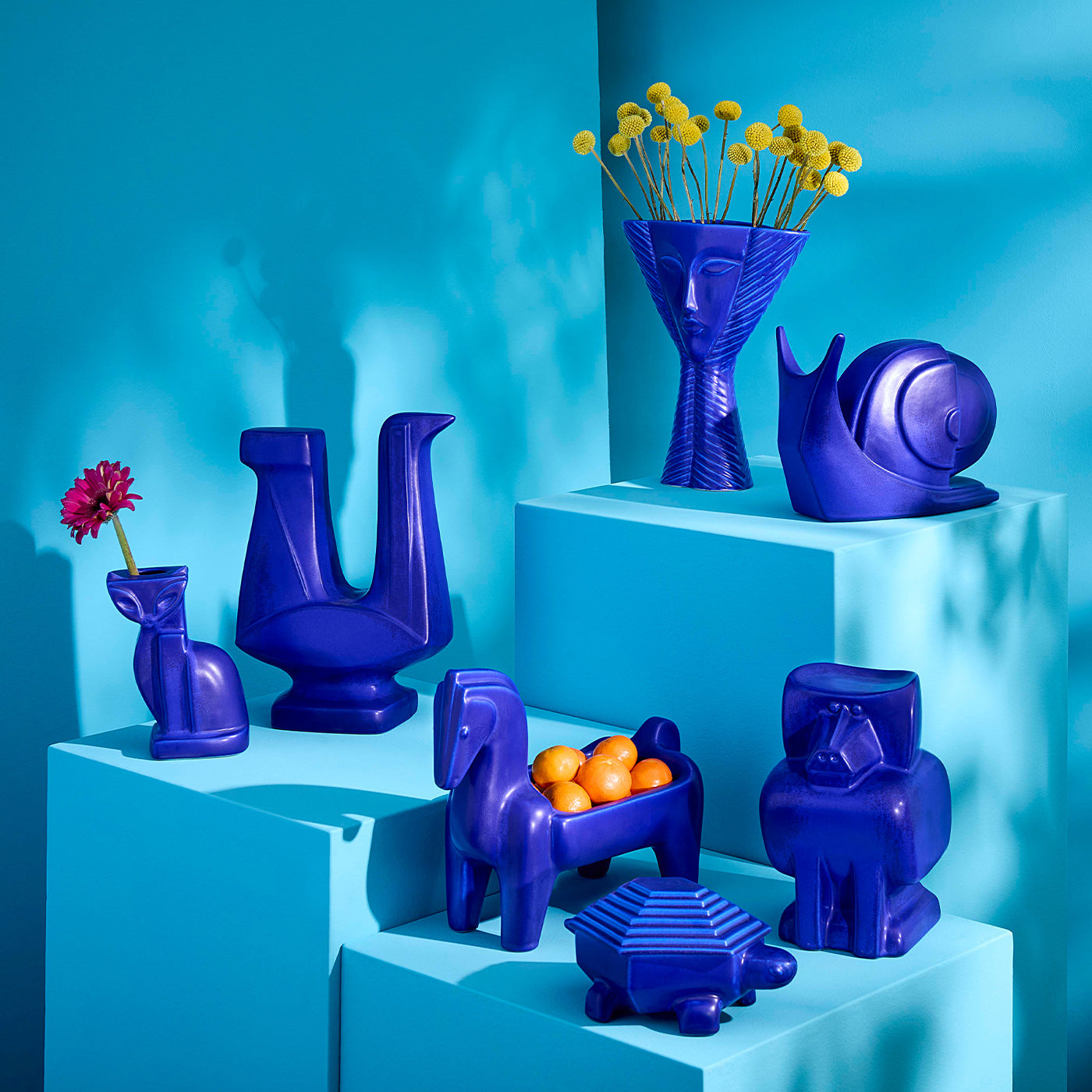Elegant Cobalt Blue Glass Vase for Home Decor - Perfect for Floral Arrangements, Wedding Centerpieces & Living Room Decorations