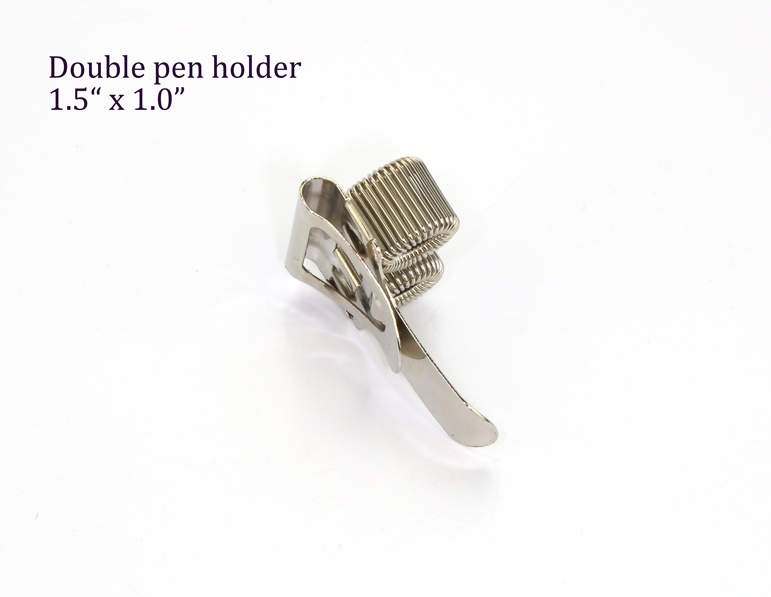 Expandable Double Pen & Pencil Holder with Spring Clip - Office Desk Organizer for Students, Teachers & Professionals - Perfect for School, Work & Home Use
