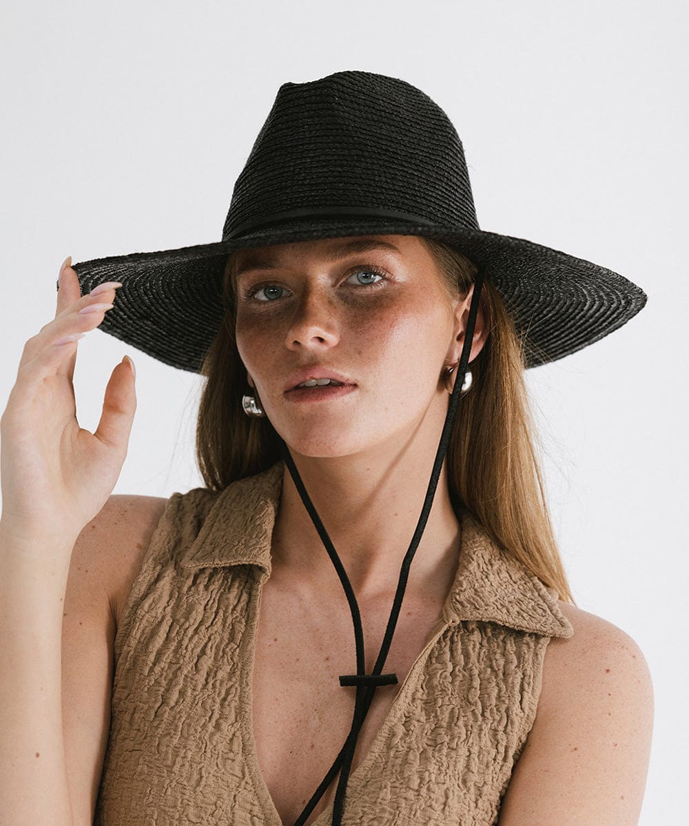Ozzy Packable Straw Sun Hat for Women - UPF 50+ Wide Brim Summer Beach Hat - Foldable Travel Sun Hat for Outdoor, Vacation, and Gardening