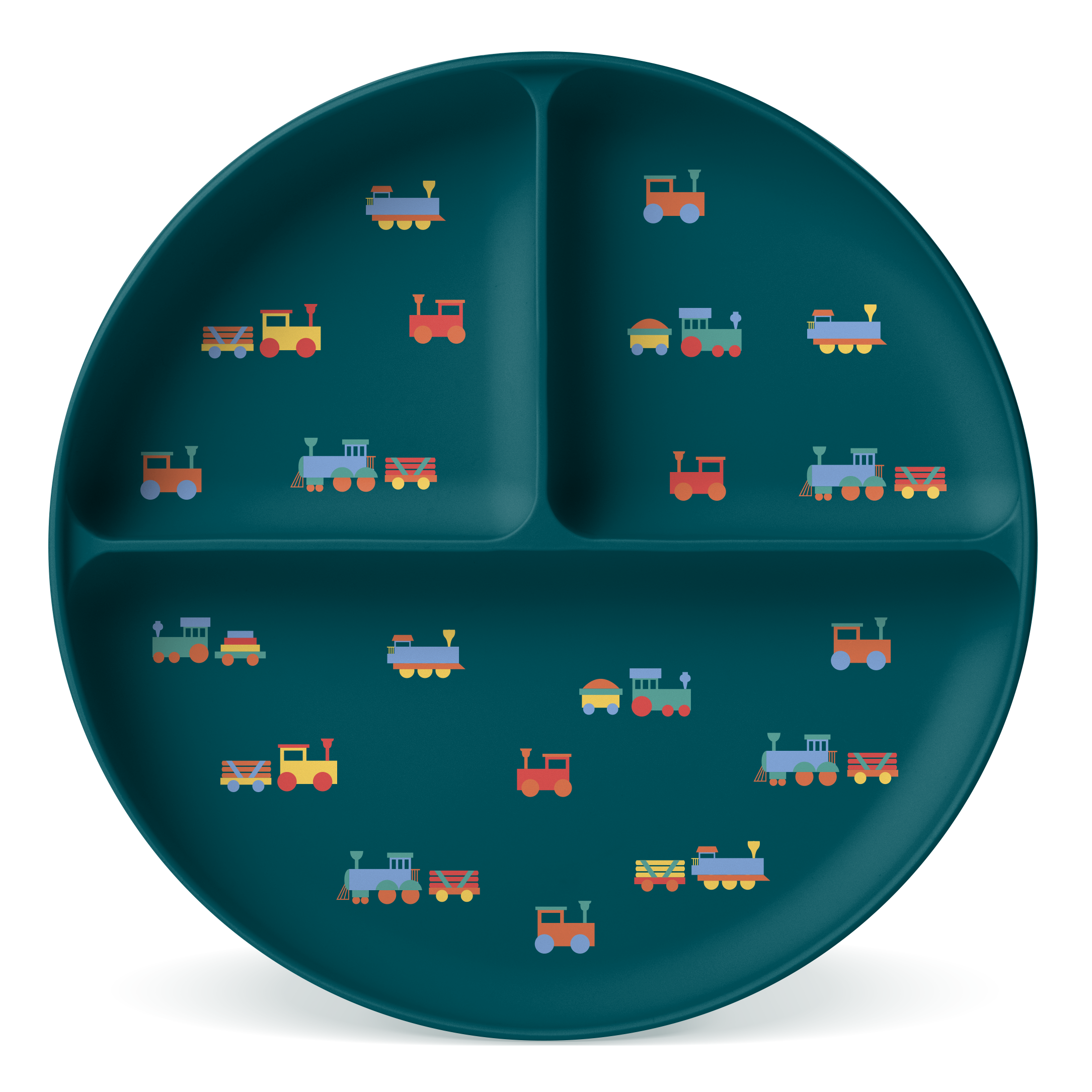 Parker Silicone Divided Plate - BPA-Free, Non-Slip Baby Feeding Dish for Toddlers - Perfect for Home, Travel, and Daycare Use