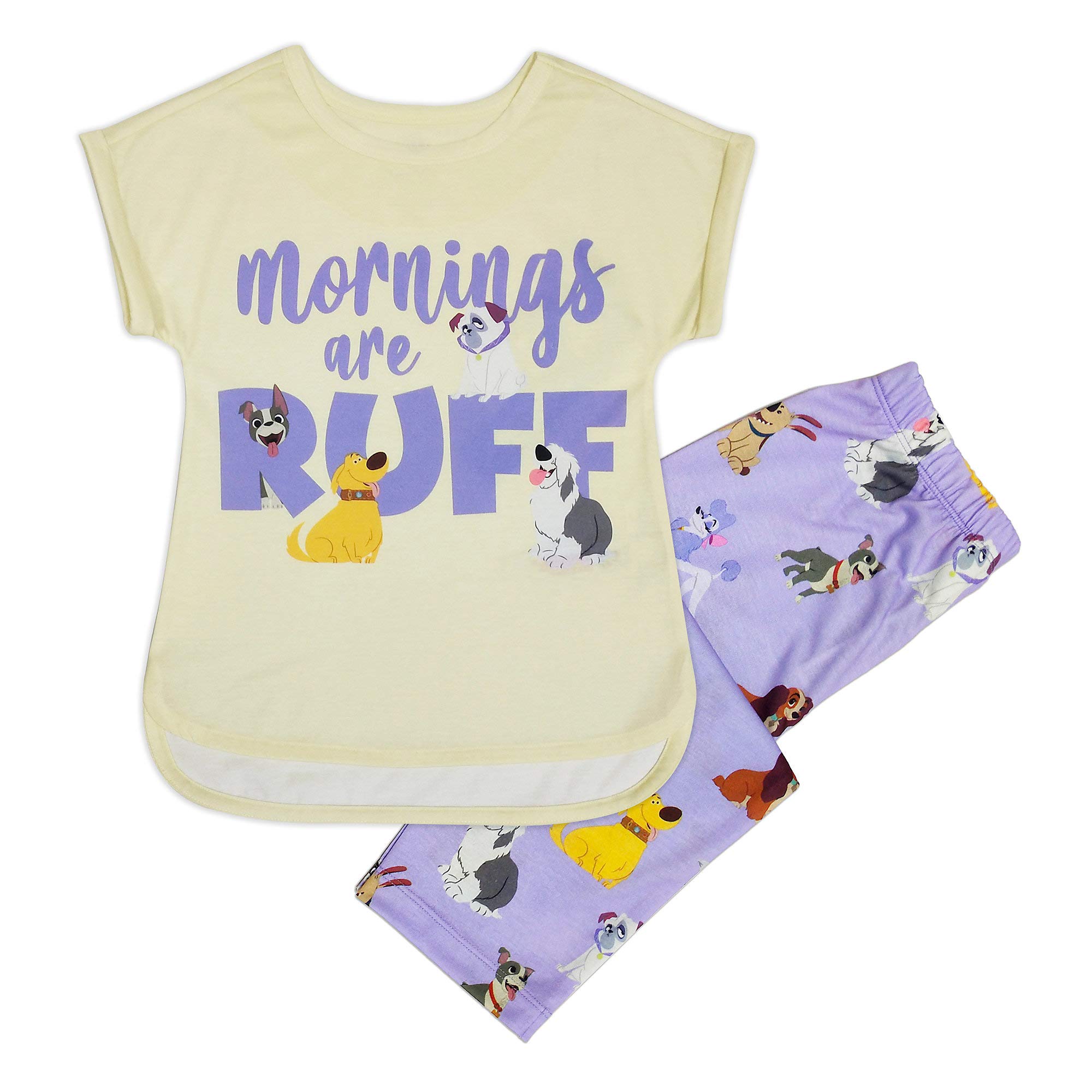 Disney Dogs Pajama Set for Girls - Soft Cotton Sleepwear, Size 2T | Cute Cartoon Print Pajamas for Toddler Girls' Bedtime & Sleepovers